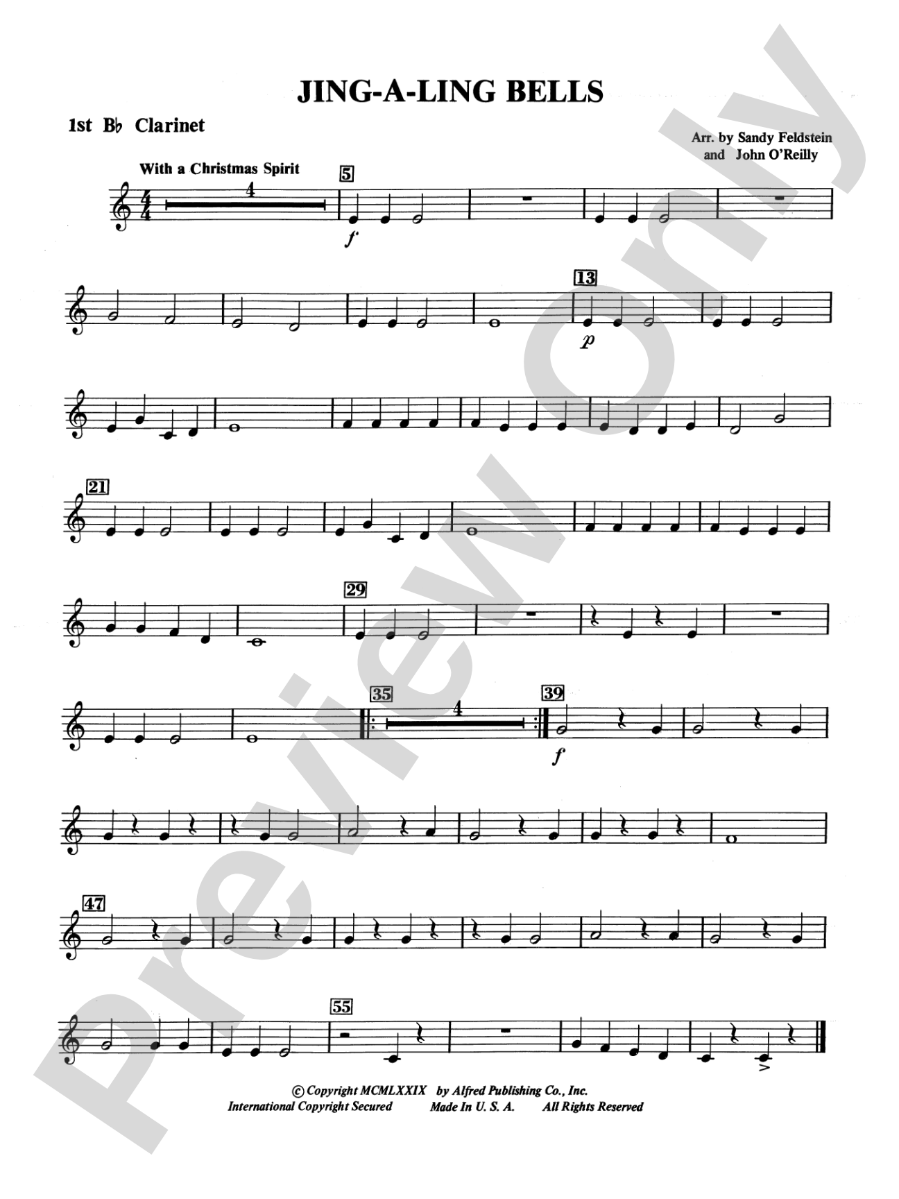 Jing-A-Ling Bells: 1st B-flat Clarinet
