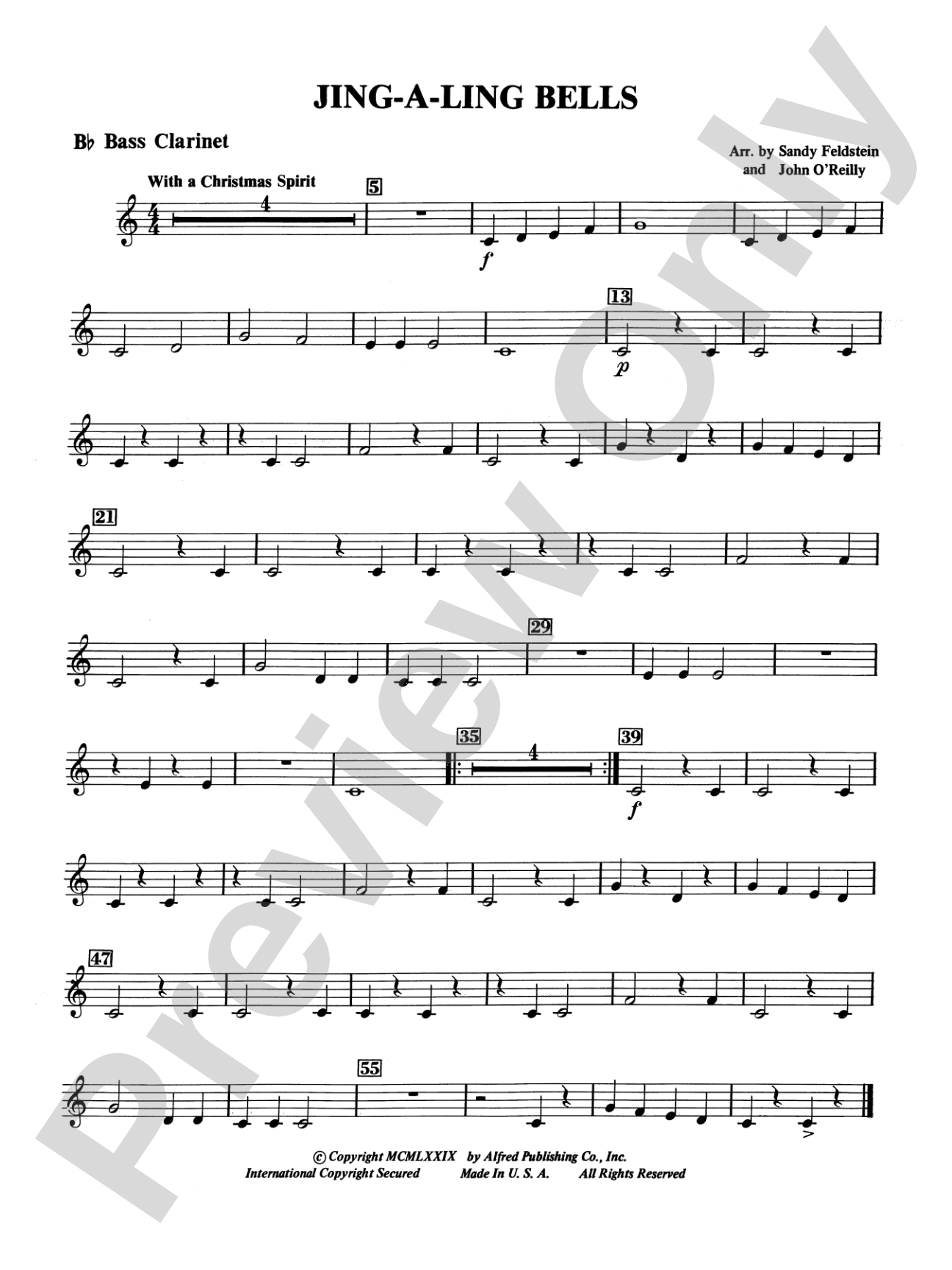 Jing-A-Ling Bells: B-flat Bass Clarinet