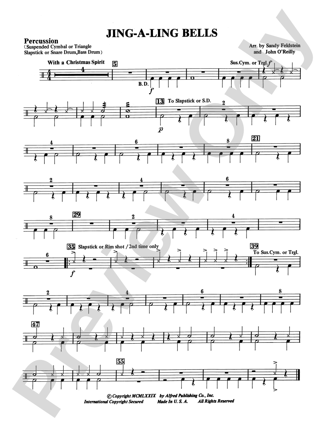 Jing-A-Ling Bells: 1st Percussion