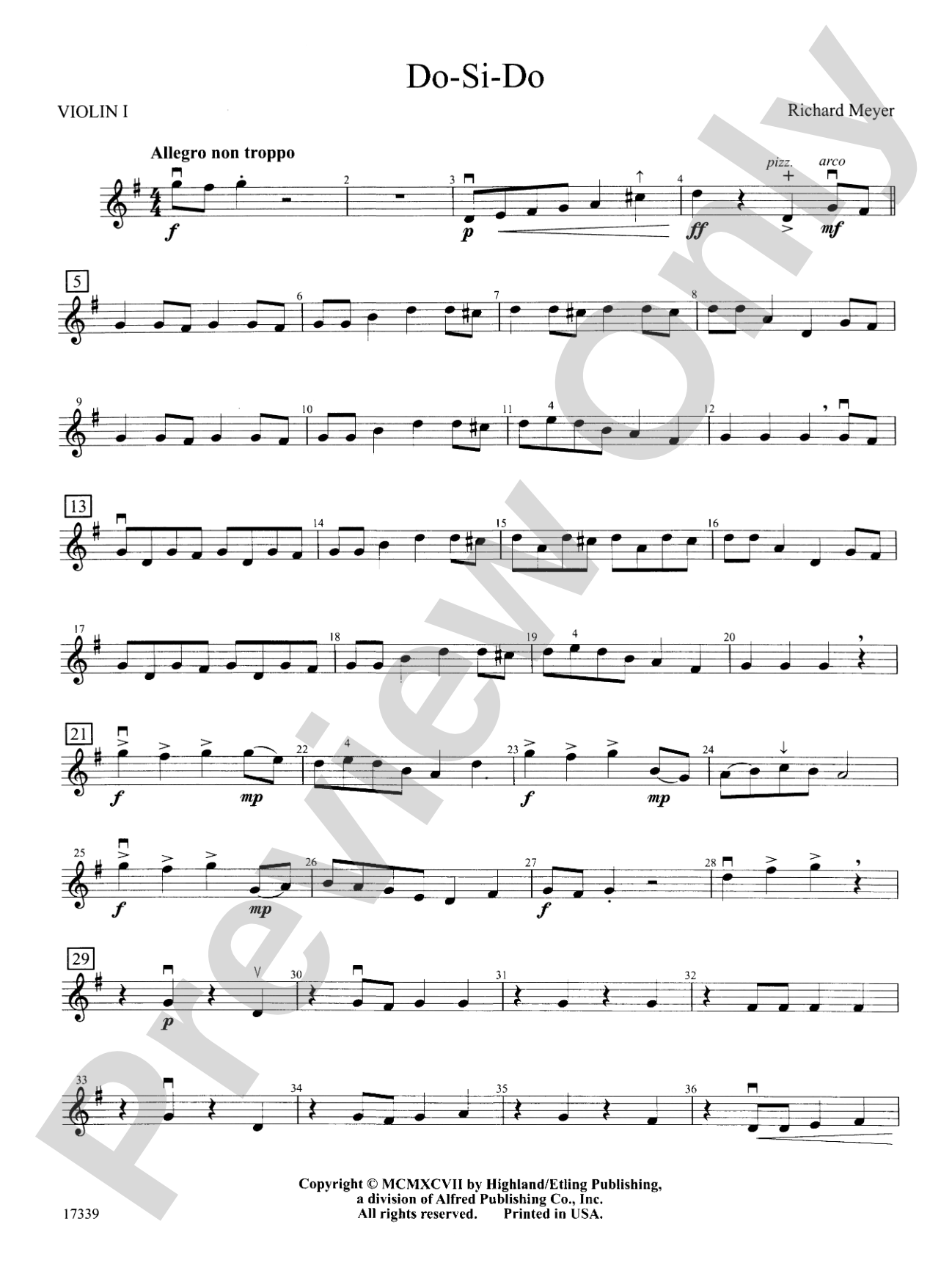 Do-Si-Do: 1st Violin