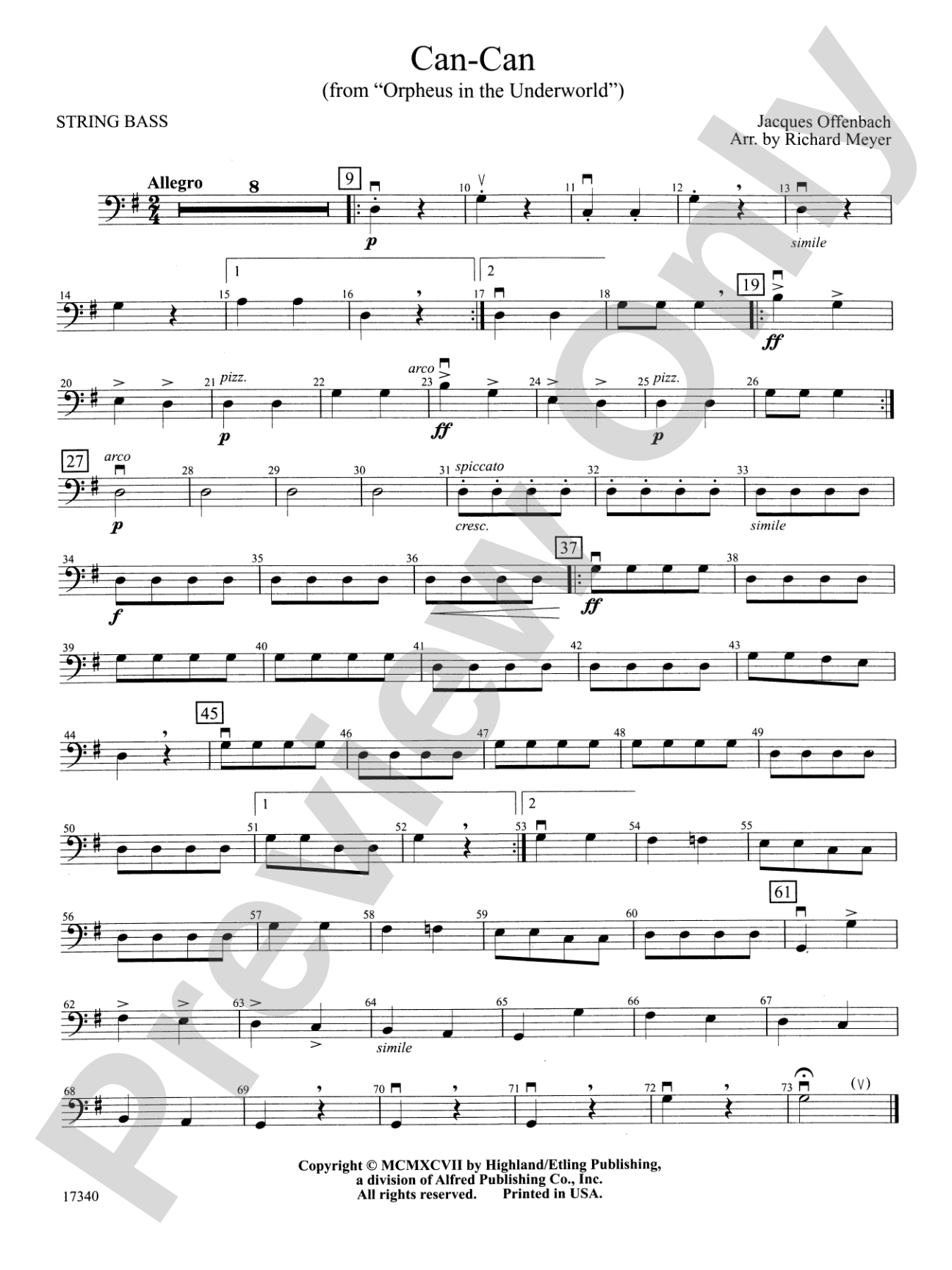 Can-Can: String Bass