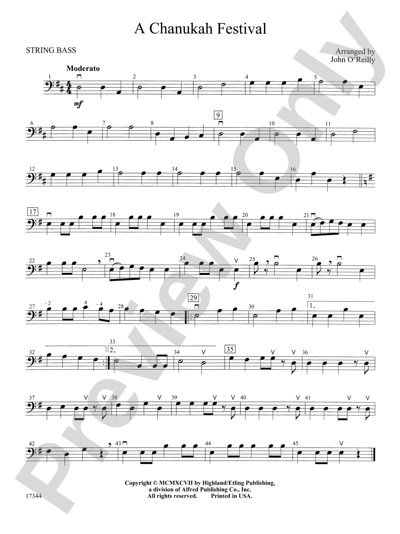 A Chanukah Festival: String Bass
