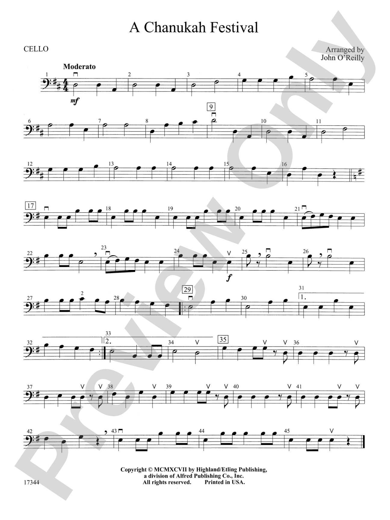 A Chanukah Festival: Cello