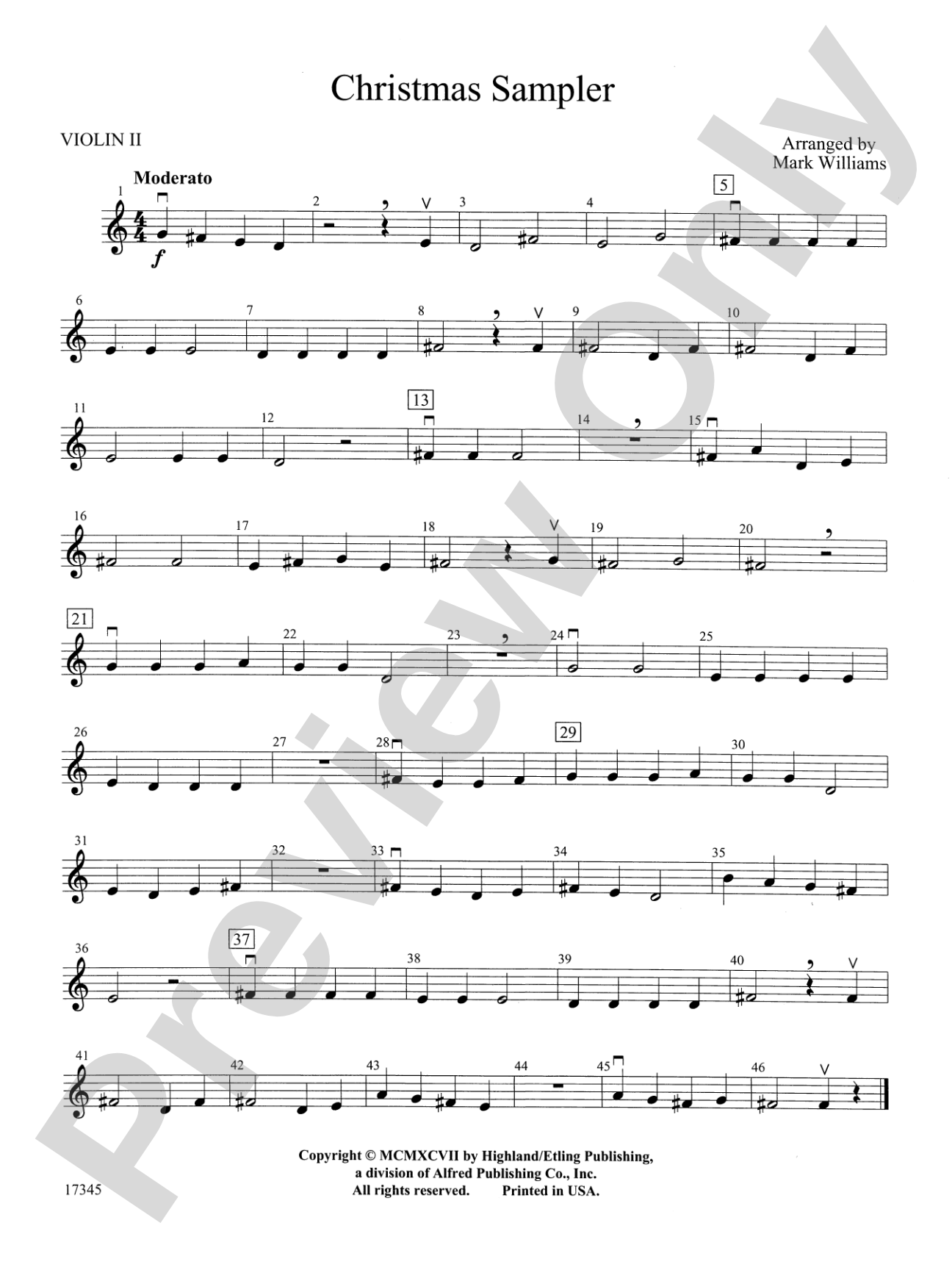 Christmas Sampler: 2nd Violin