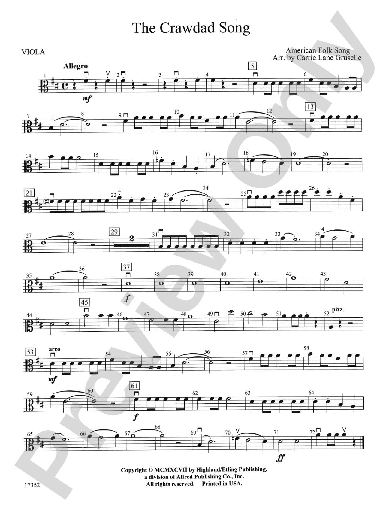 The Crawdad Song: Viola