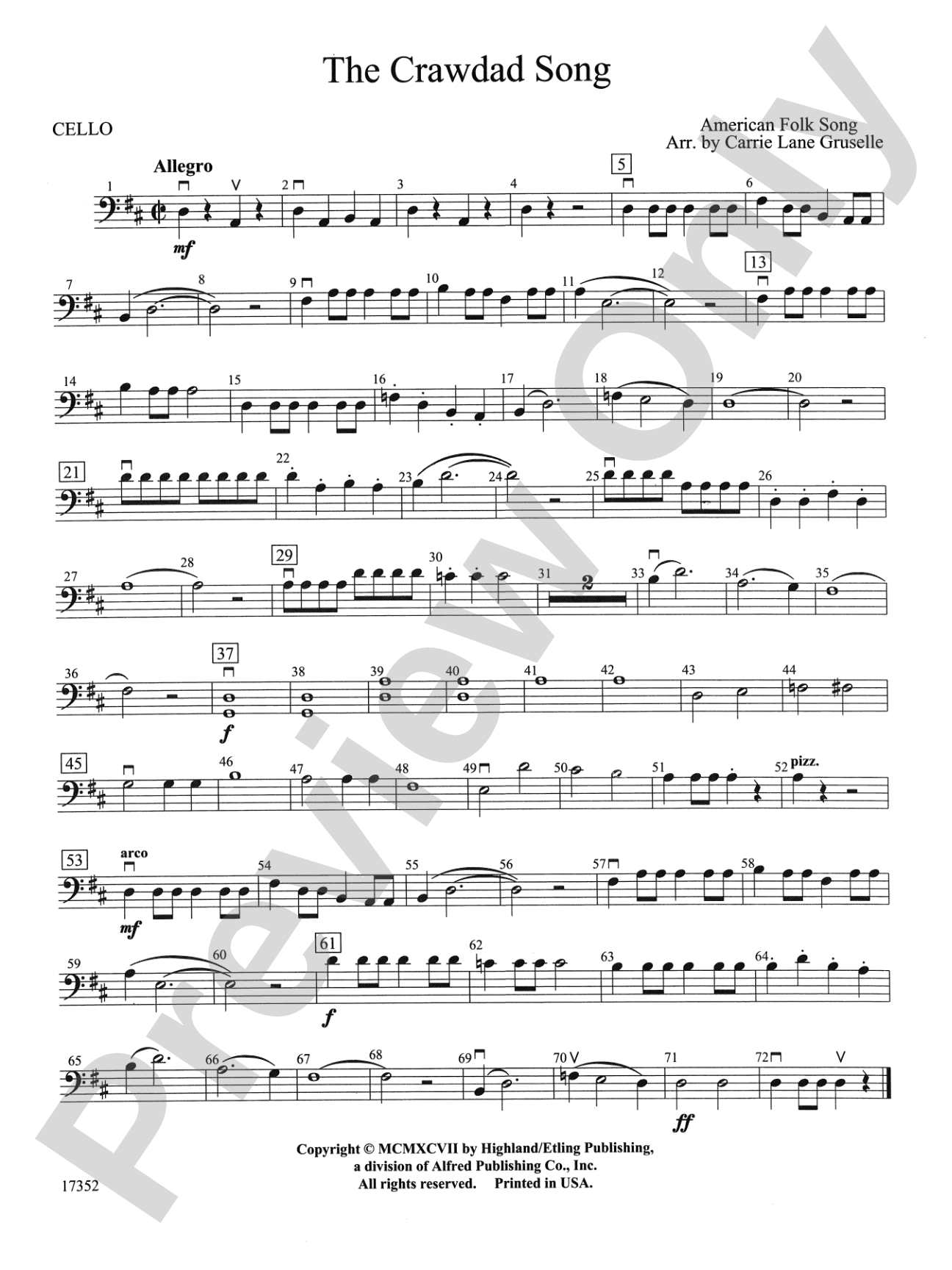 The Crawdad Song: Cello