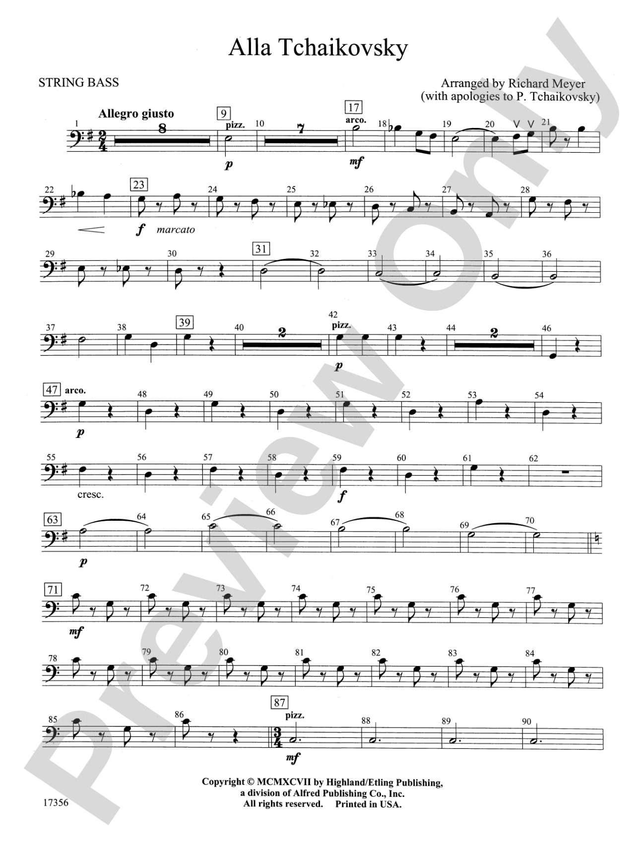 Alla Tchaikovsky: String Bass