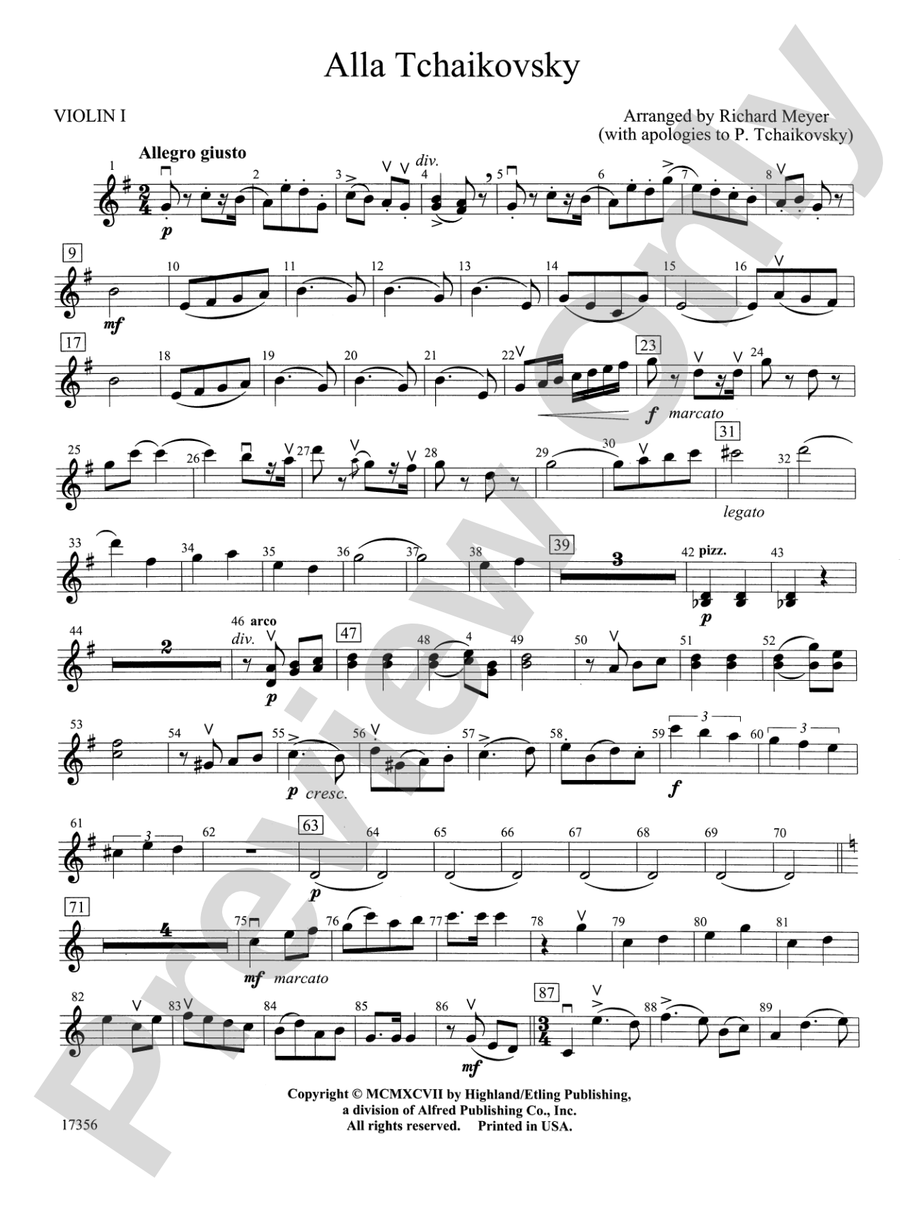 Alla Tchaikovsky: 1st Violin