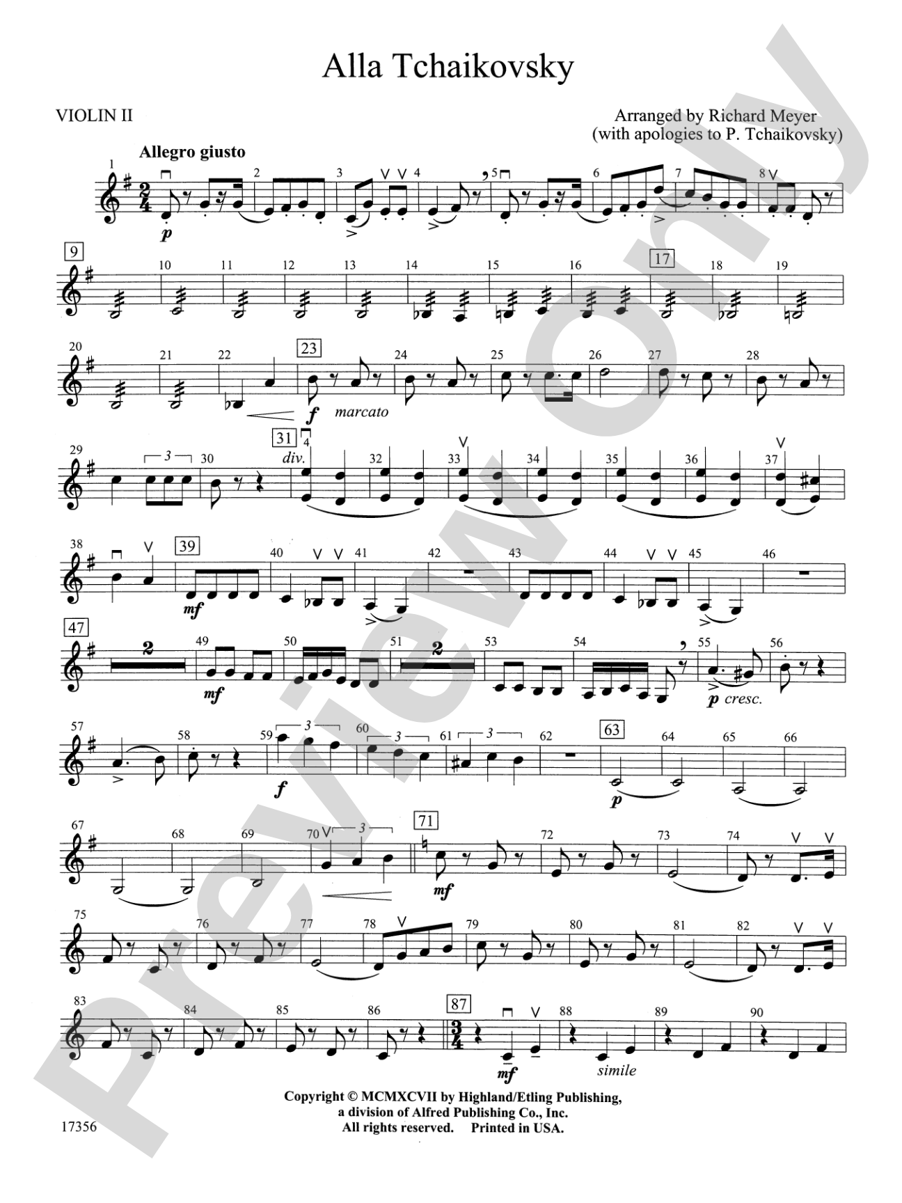 Alla Tchaikovsky: 2nd Violin