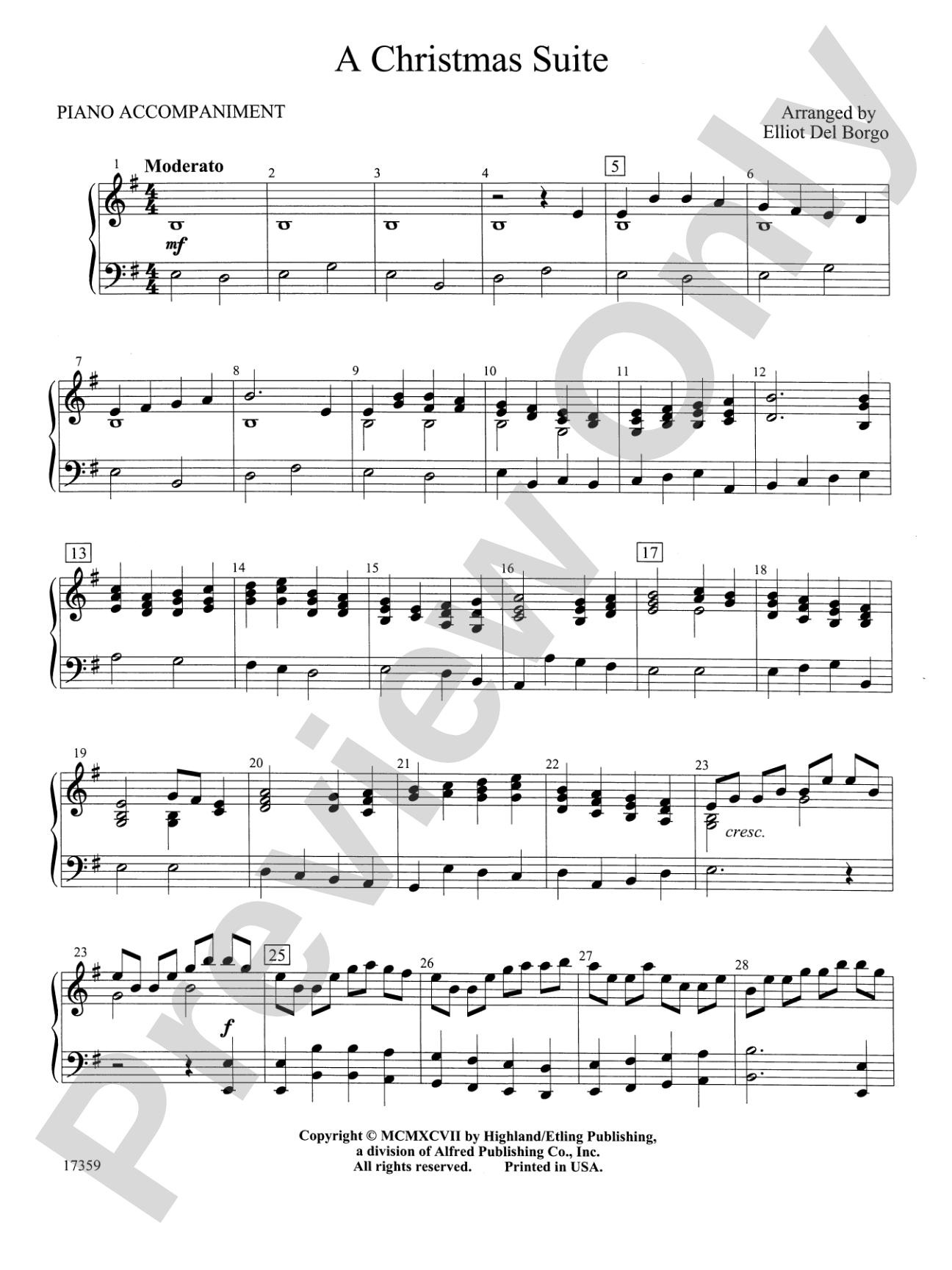 A Christmas Suite: Piano Accompaniment