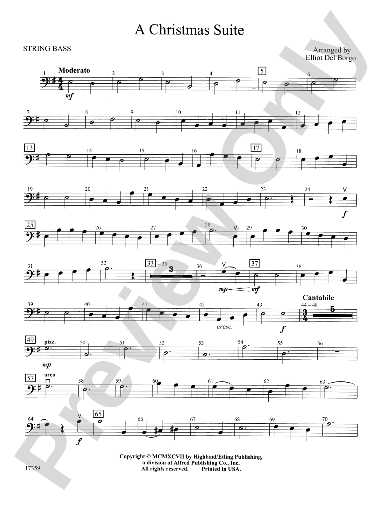 A Christmas Suite: String Bass