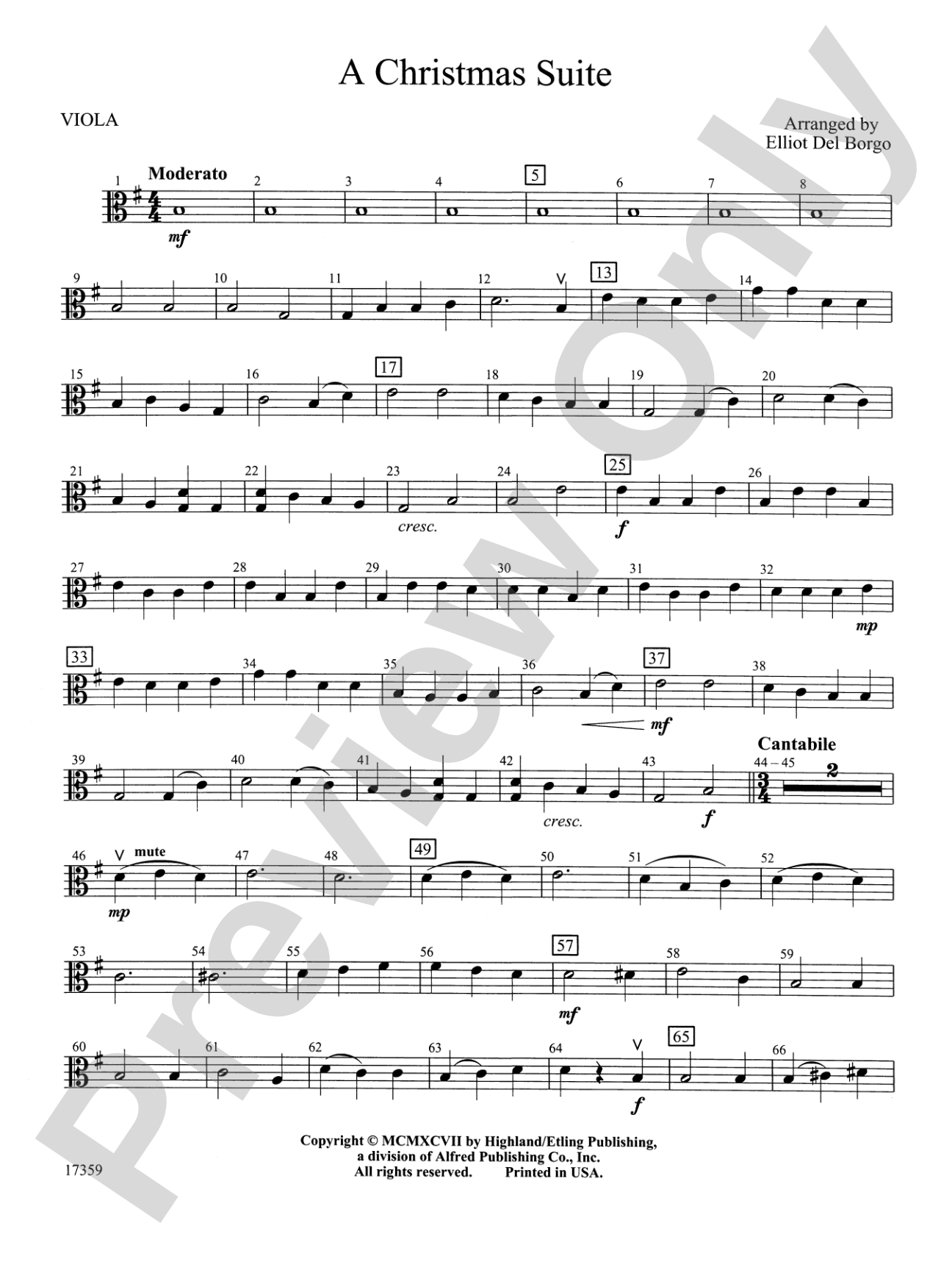 A Christmas Suite: Viola