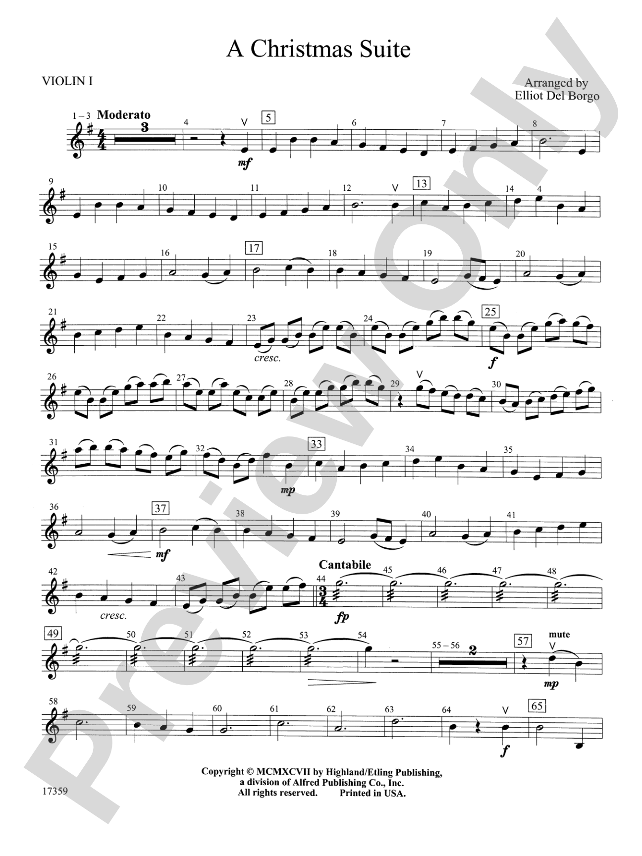 A Christmas Suite: 1st Violin