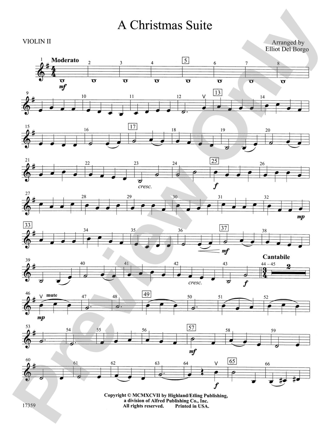 A Christmas Suite: 2nd Violin