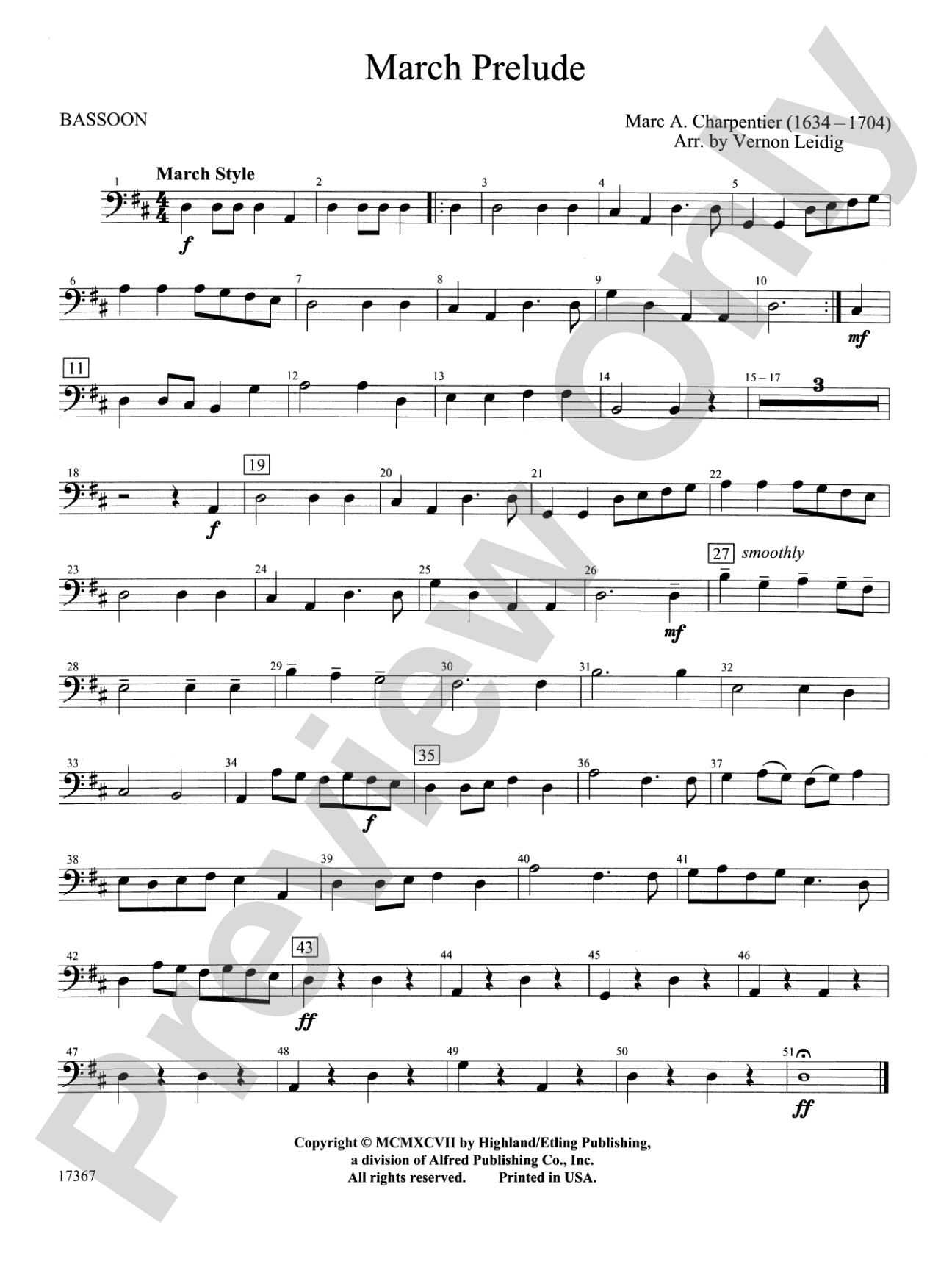 March Prelude: Bassoon