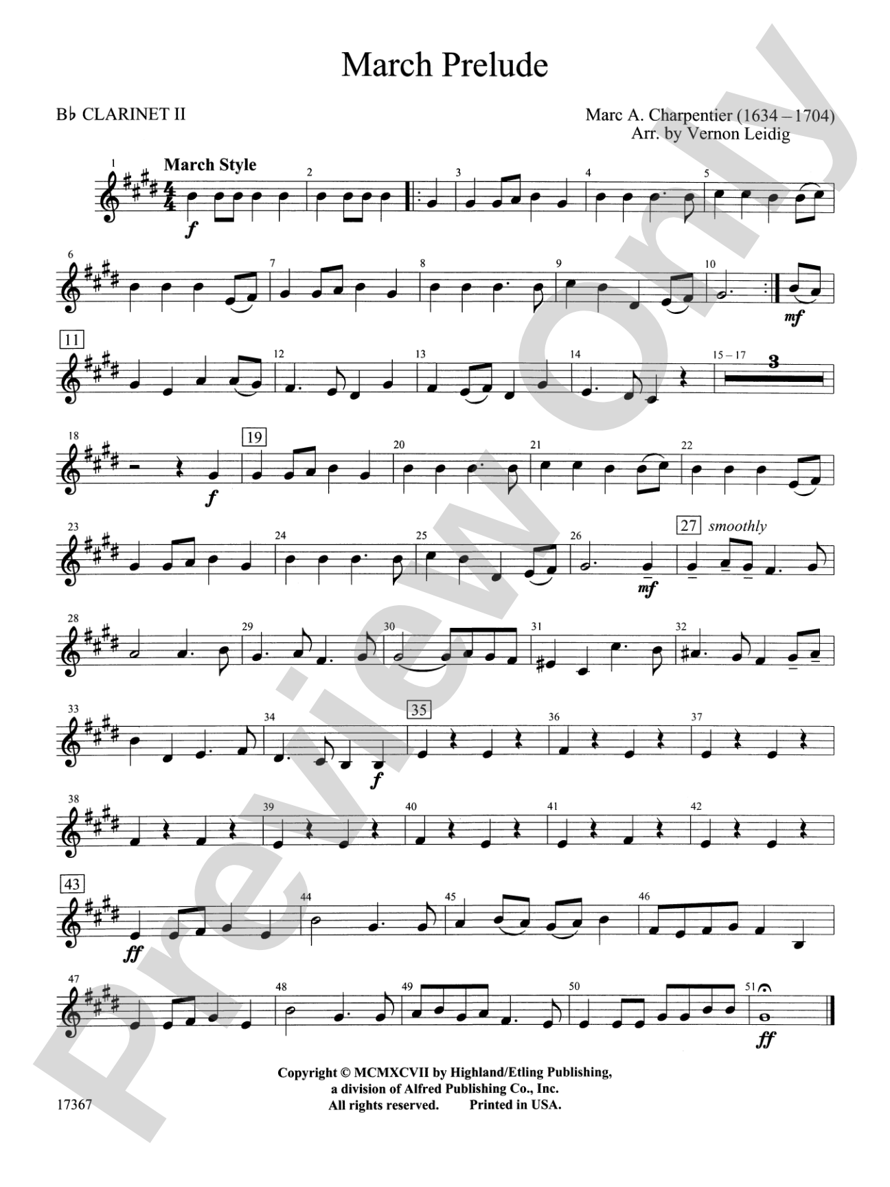 March Prelude: 2nd B-flat Clarinet