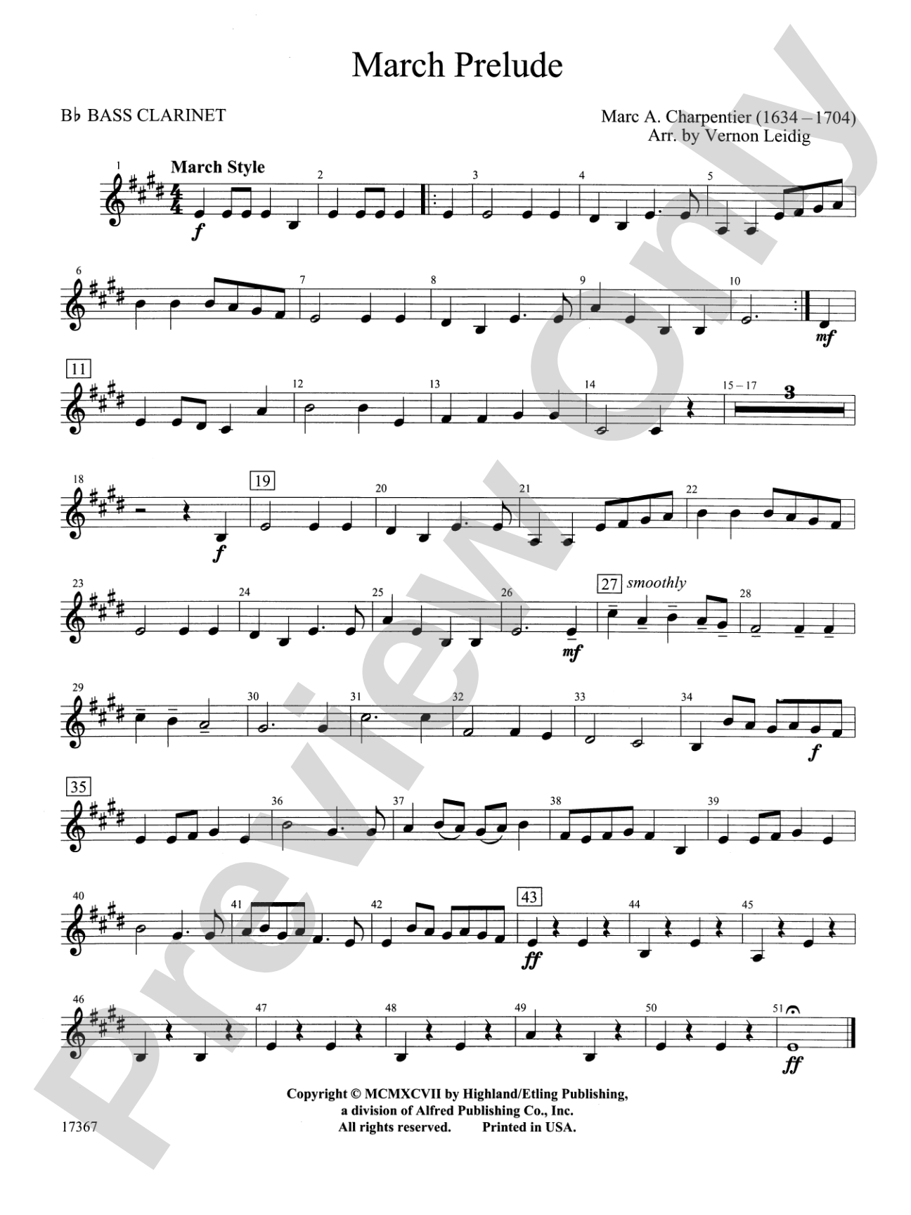 March Prelude: B-flat Bass Clarinet
