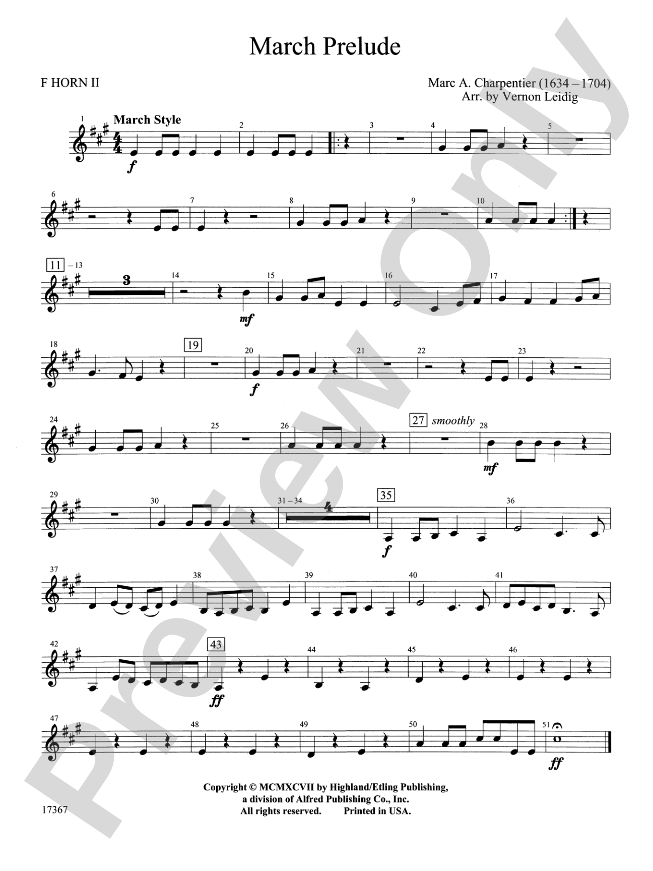 March Prelude: 2nd F Horn