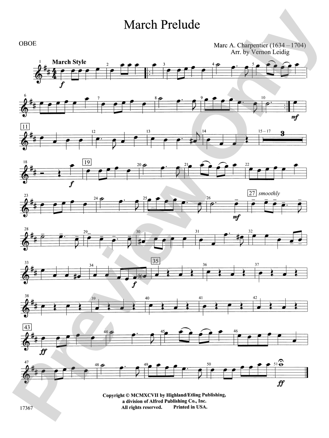 March Prelude: Oboe