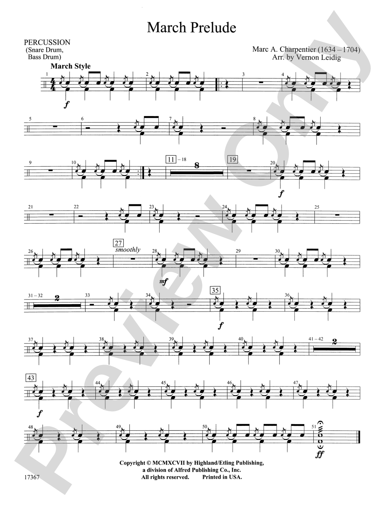 March Prelude: 1st Percussion