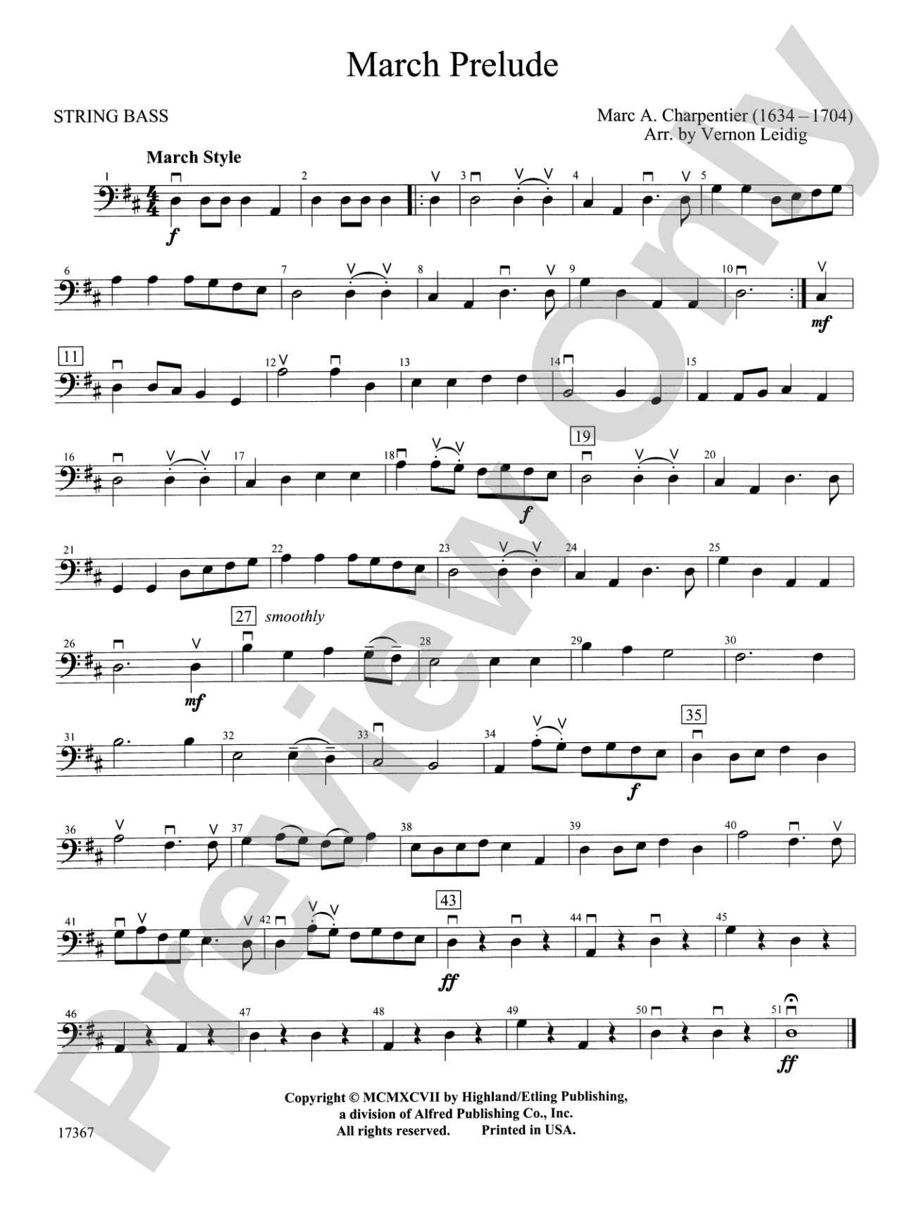 March Prelude: String Bass