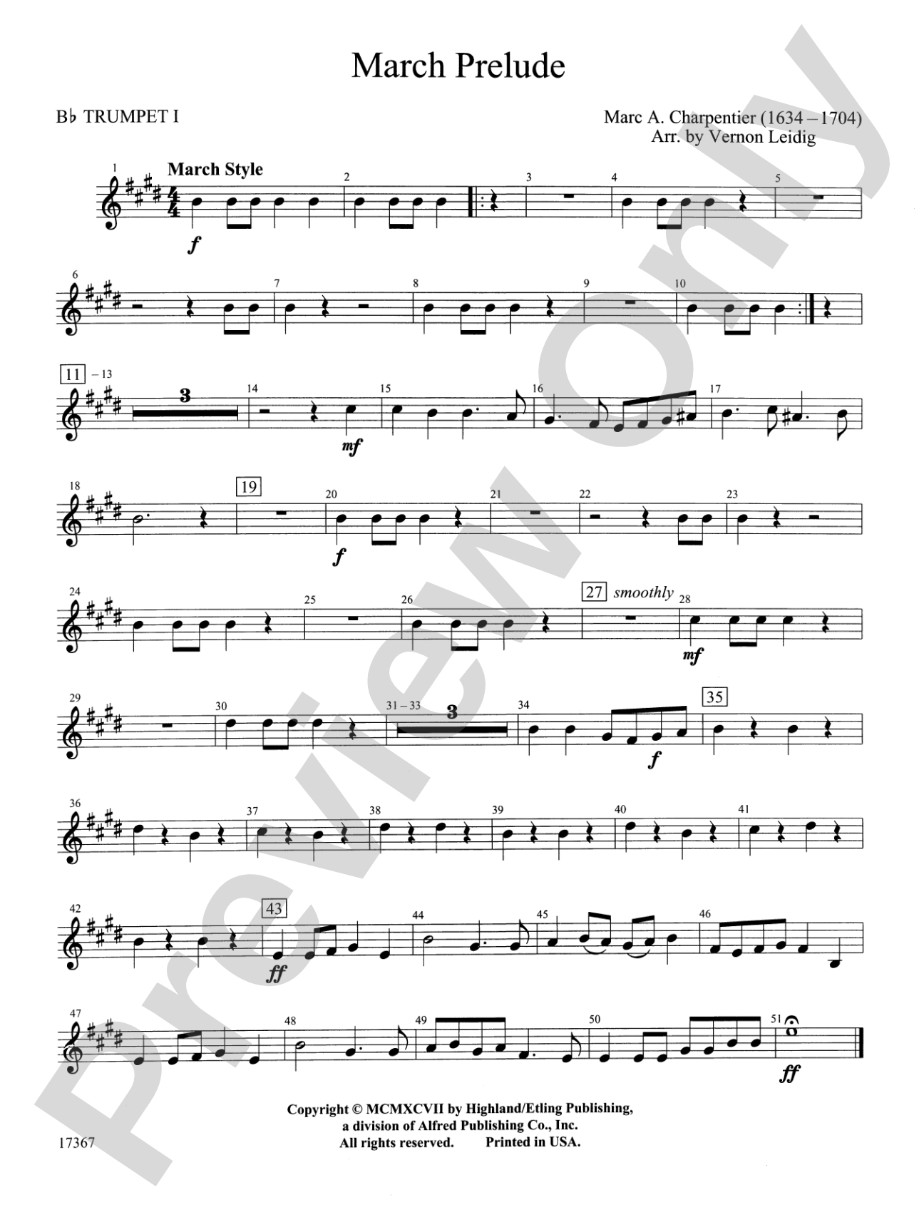 March Prelude: 1st B-flat Trumpet