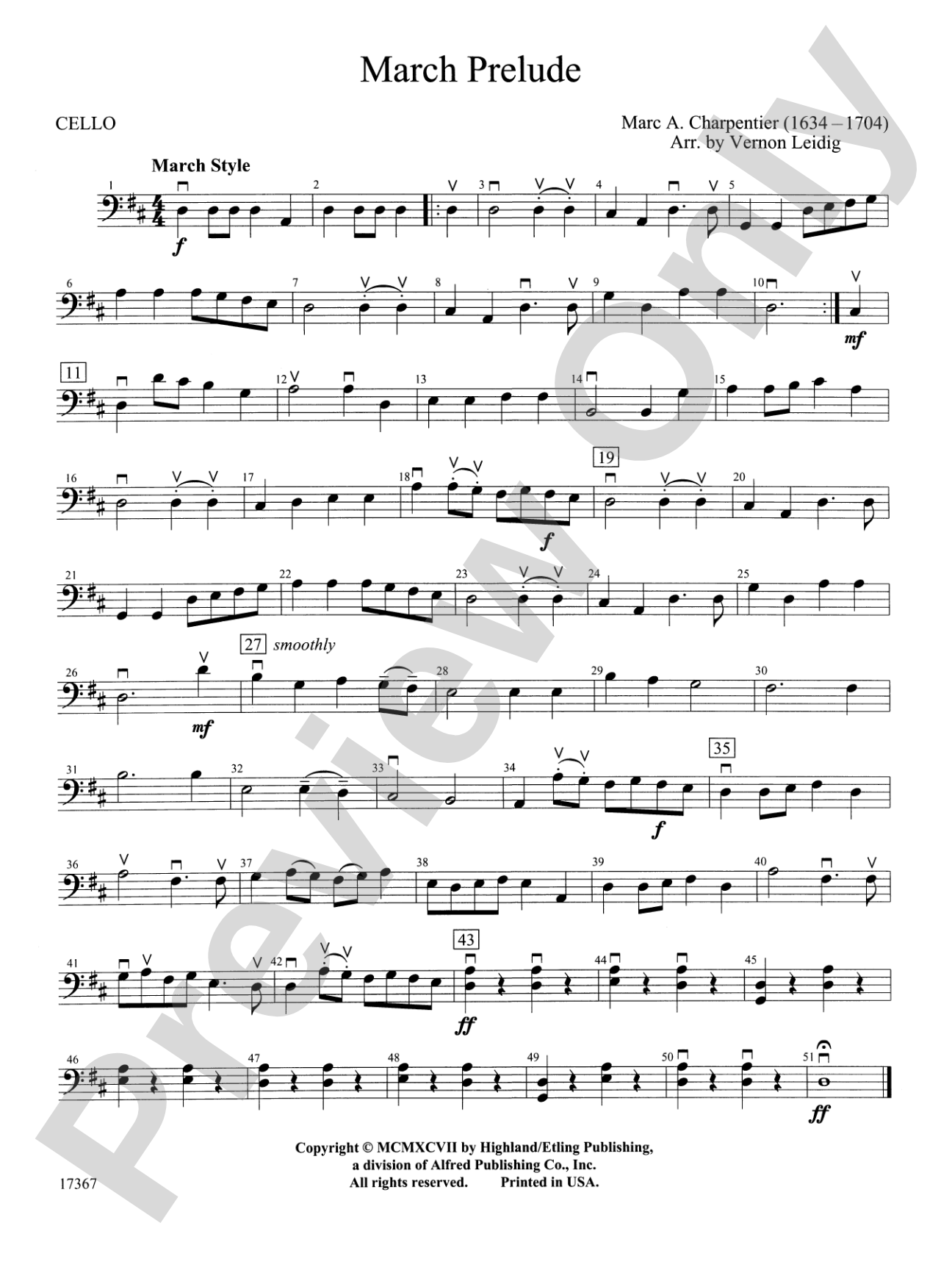 March Prelude: Cello