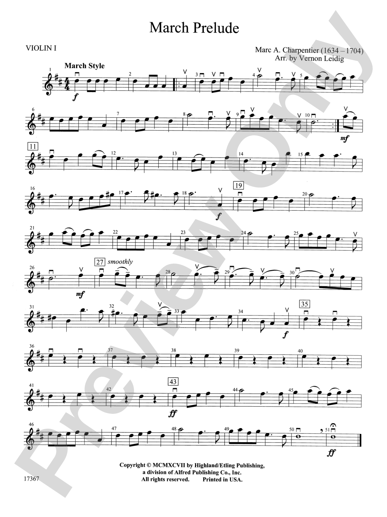 March Prelude: 1st Violin