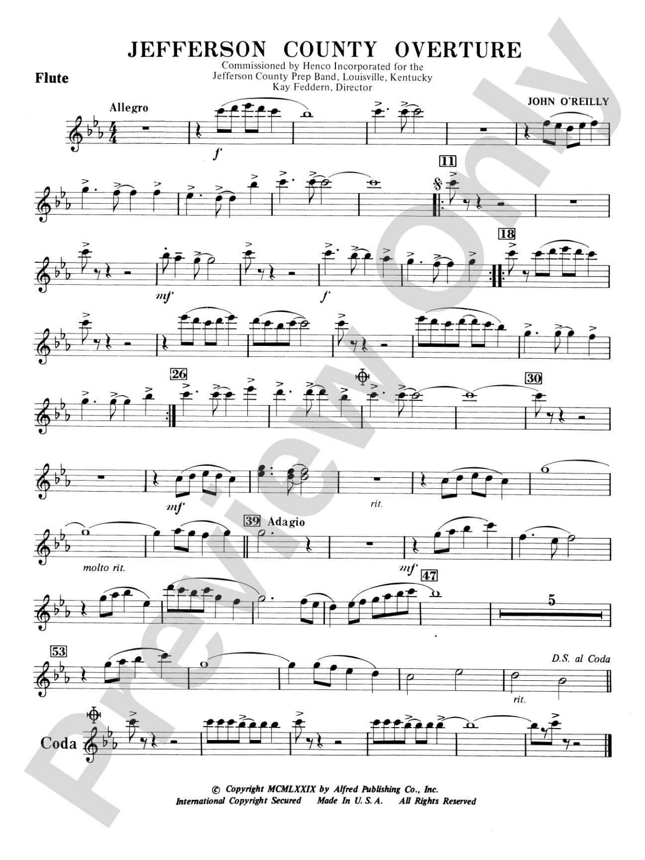Jefferson County Overture: Flute