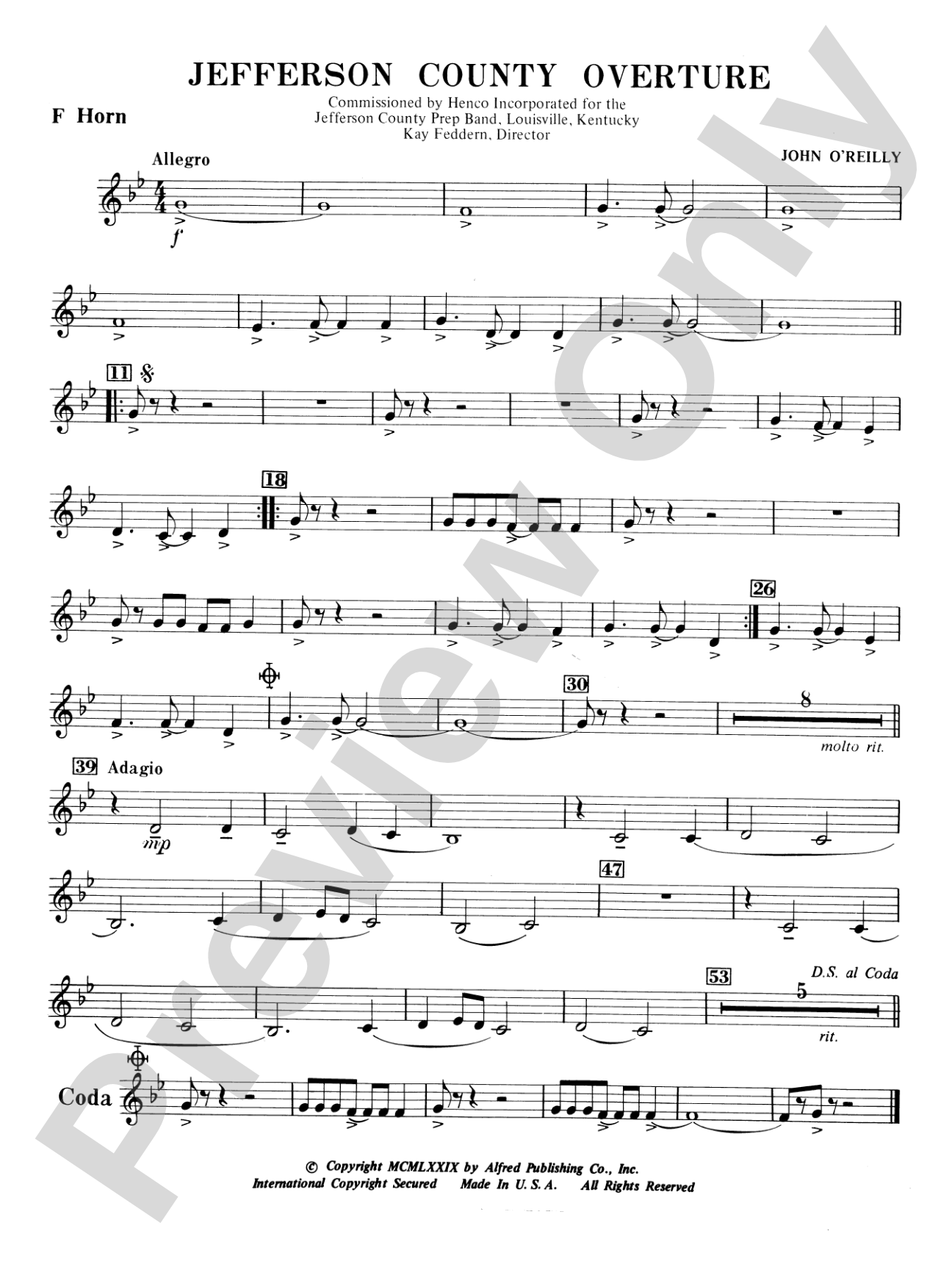 Jefferson County Overture: 1st F Horn