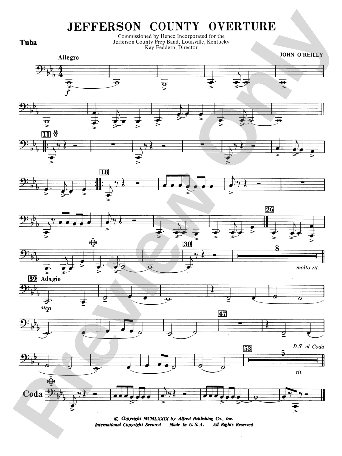 Jefferson County Overture: Tuba