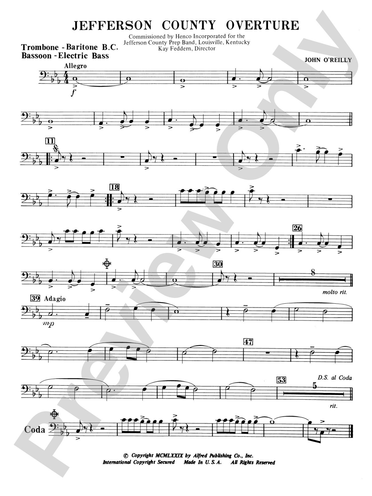 Jefferson County Overture: 1st Trombone