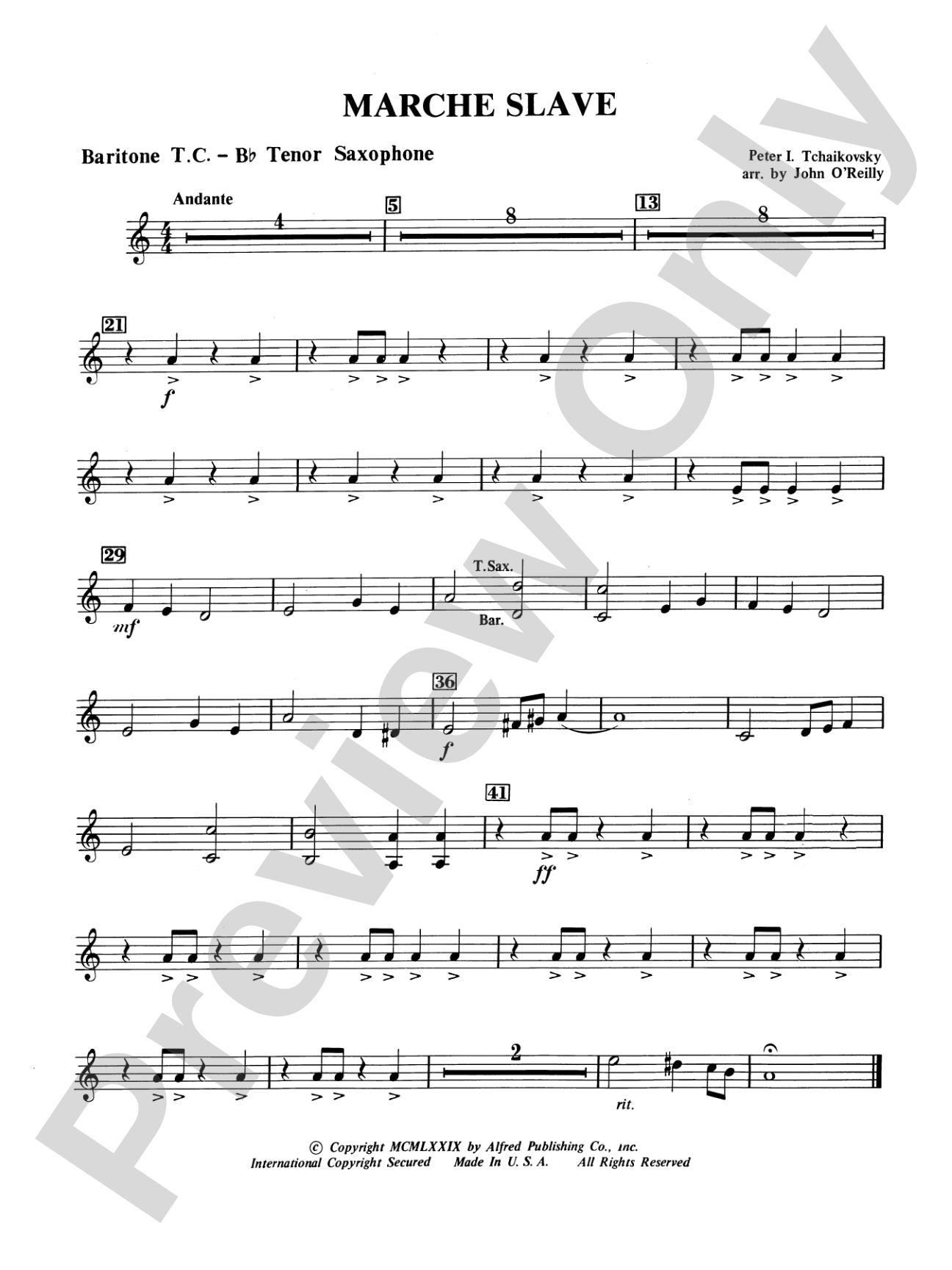 Marche Slave: Baritone T.C.