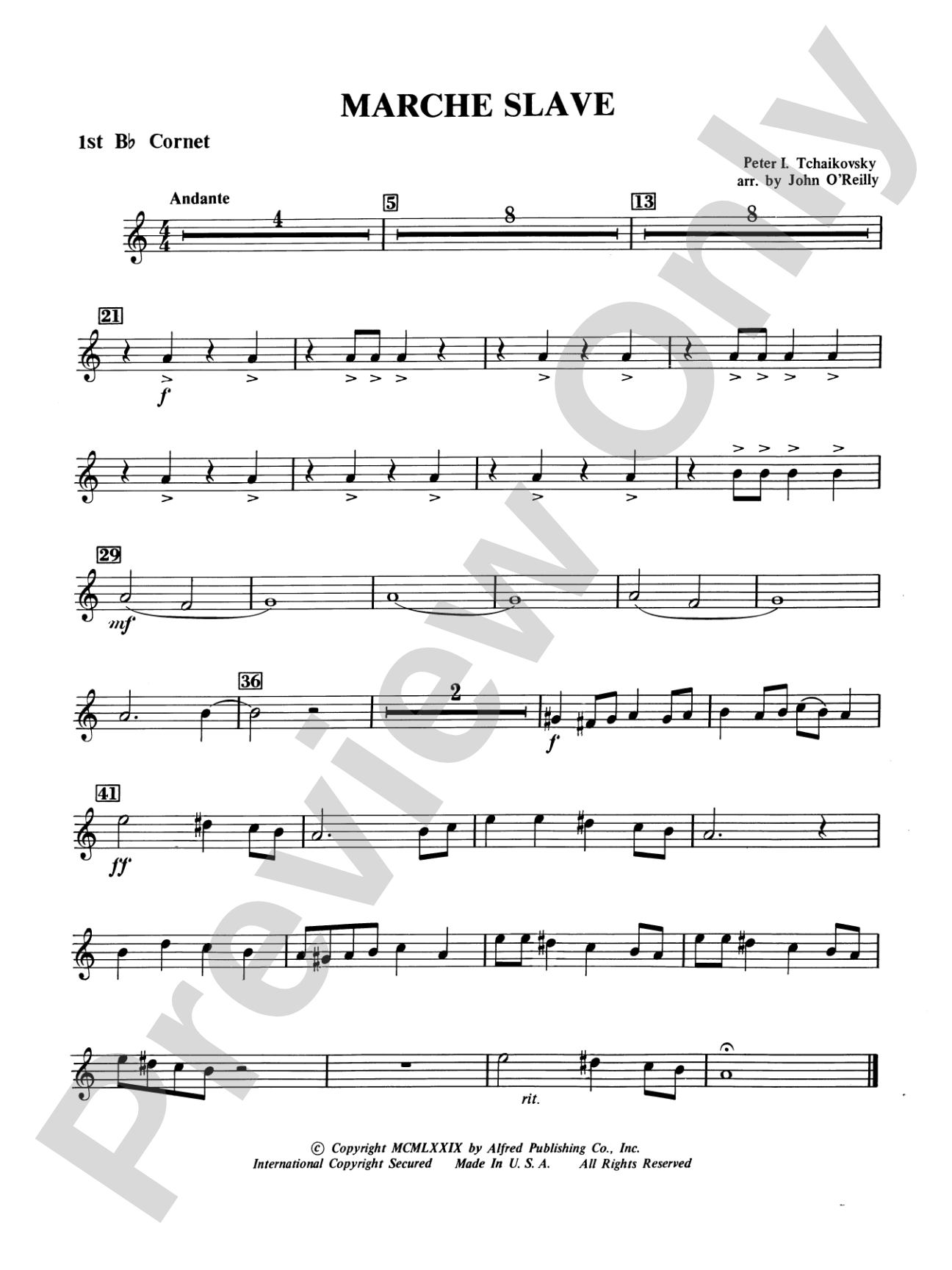 Marche Slave: 1st B-flat Cornet