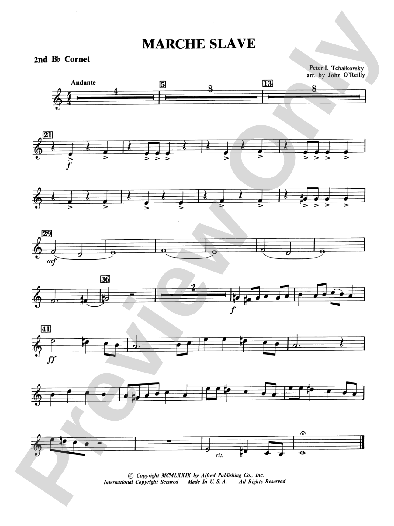 Marche Slave: 2nd B-flat Cornet