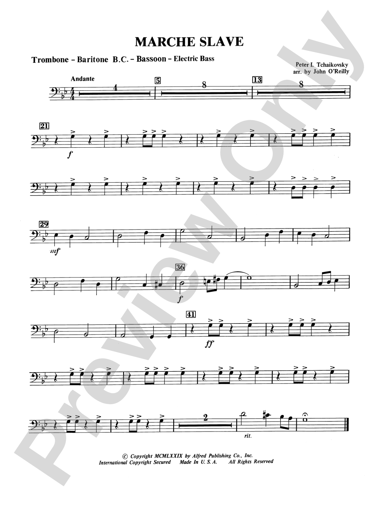 Marche Slave: 1st Trombone