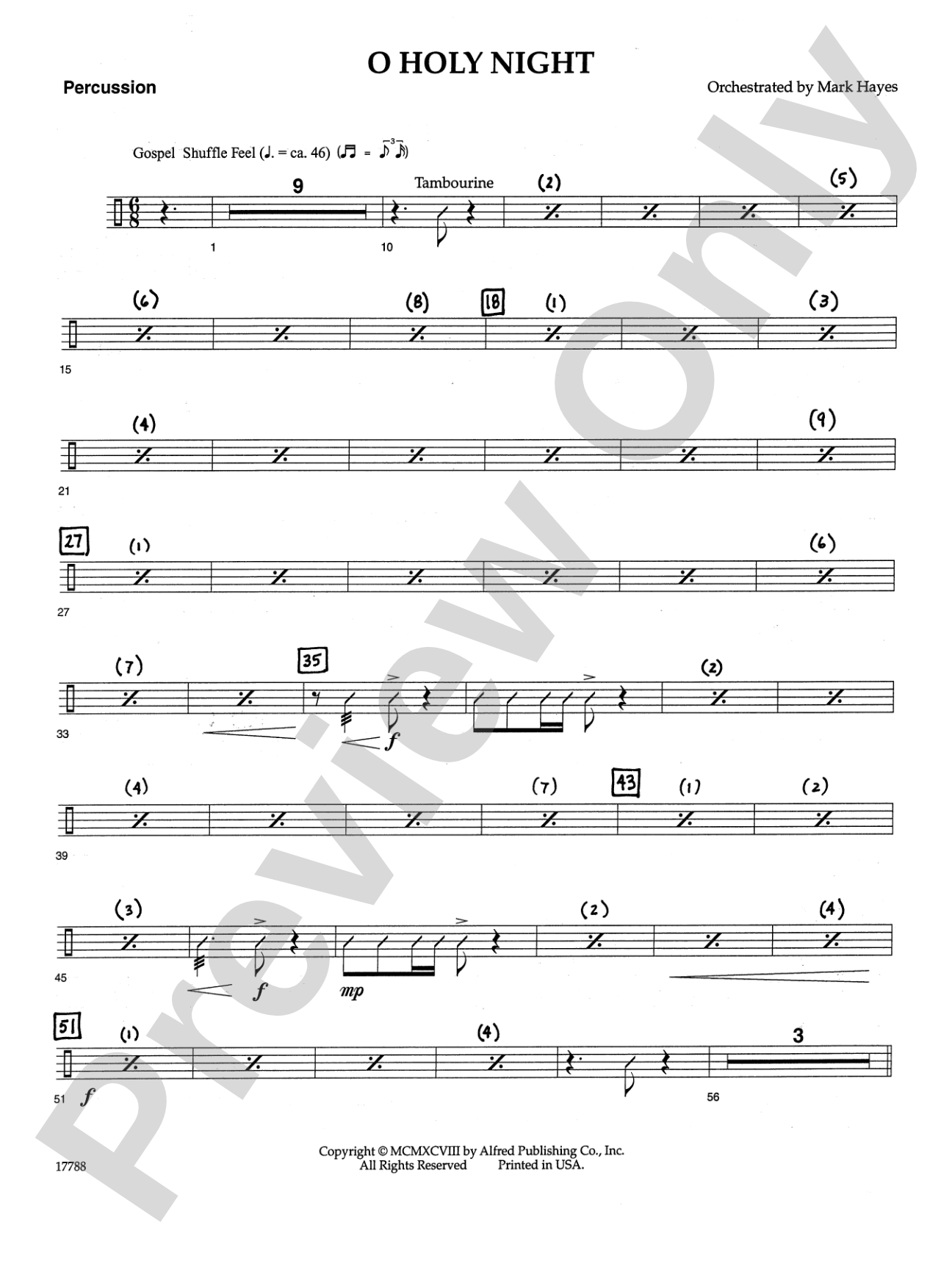 O Holy Night: 1st Percussion: Choral SoundPax