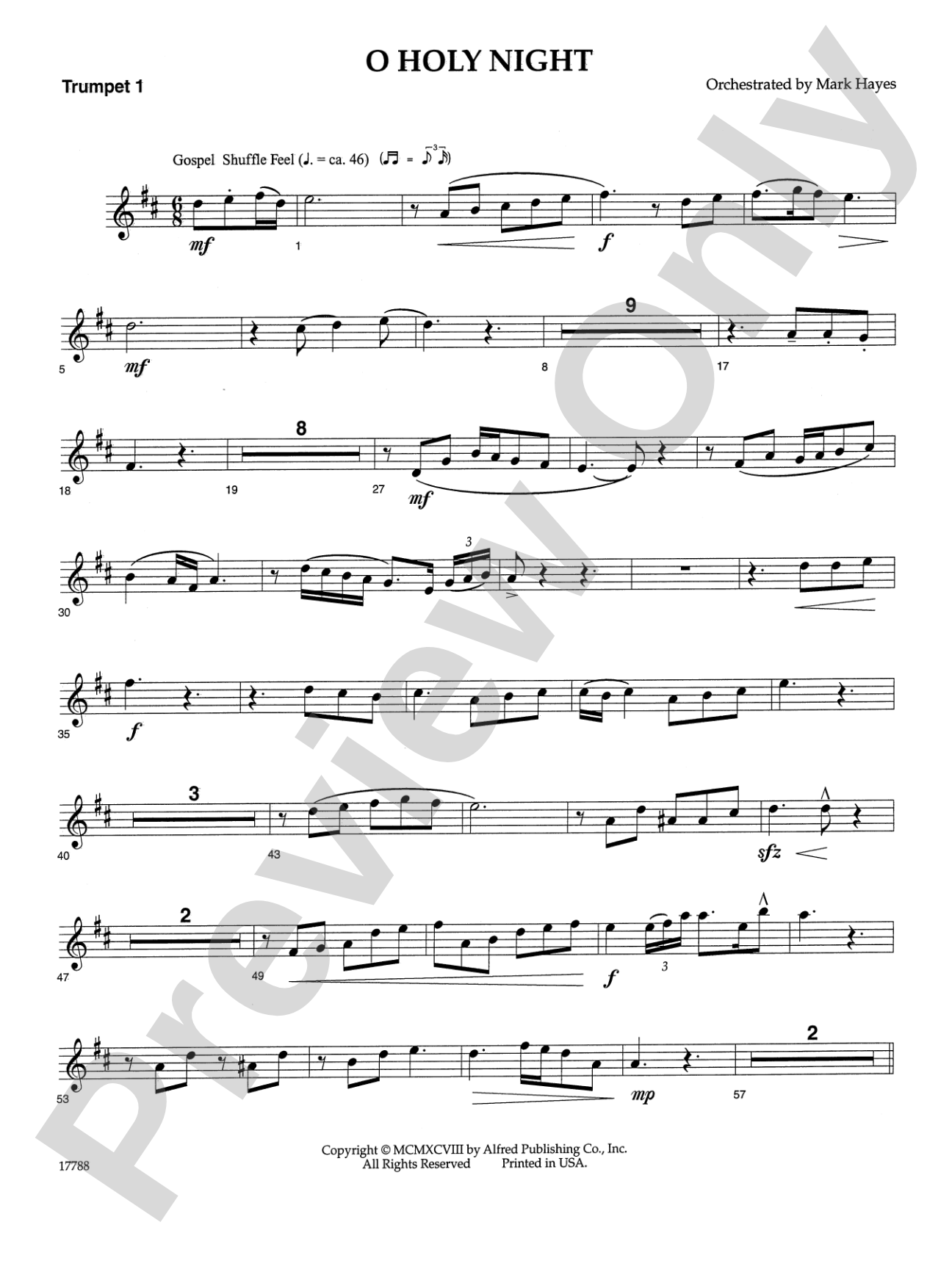 O Holy Night: 1st B-flat Trumpet: Choral SoundPax
