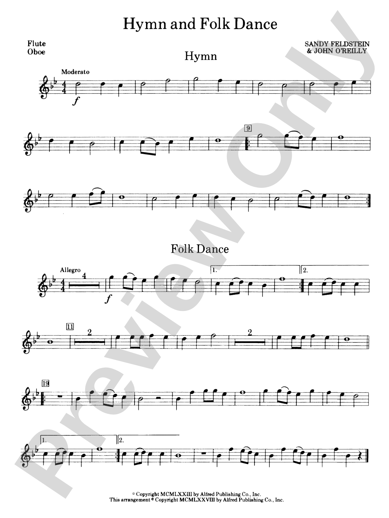 Hymn and Folk Dance: Flute