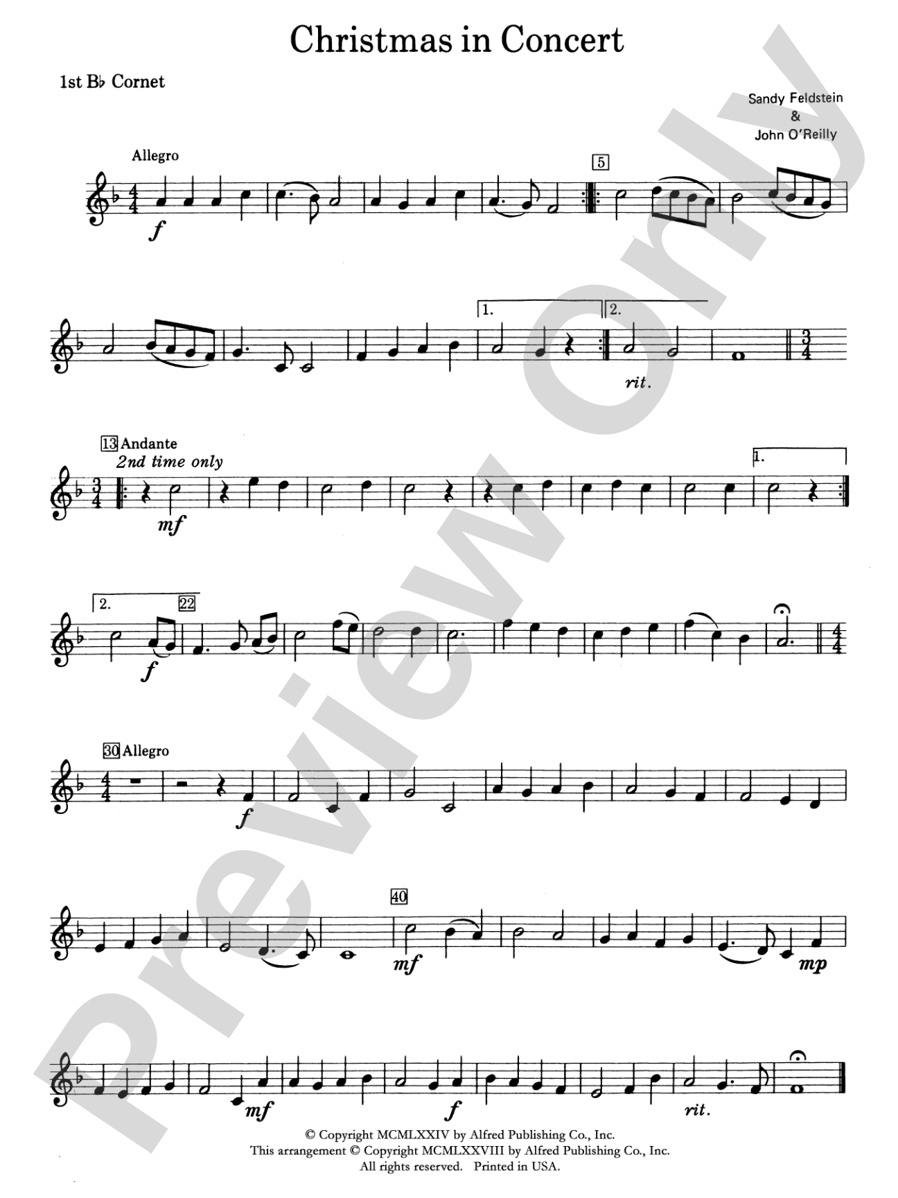 Christmas in Concert: 1st B-flat Cornet