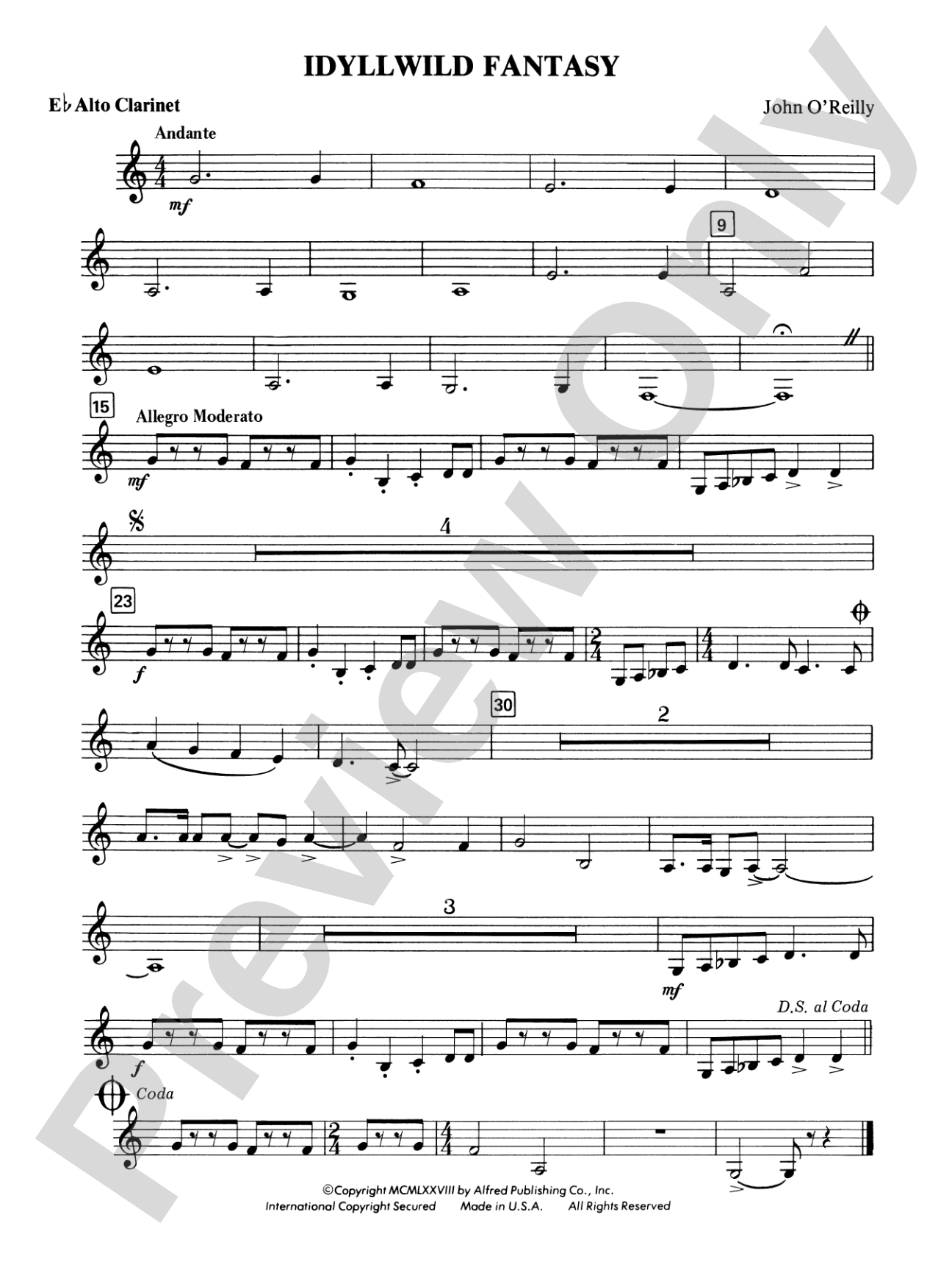 Idyllwild Fantasy: E-flat Alto Clarinet