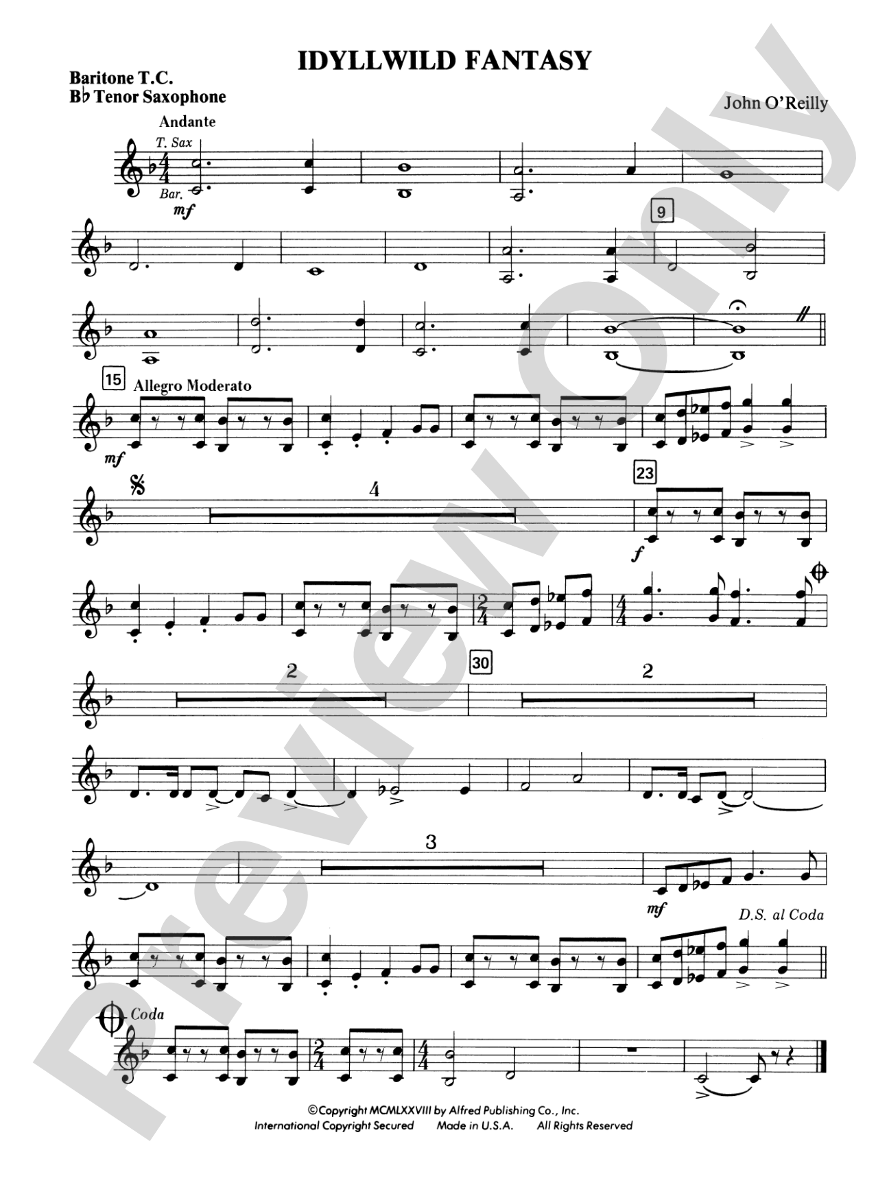 Idyllwild Fantasy: Baritone T.C.