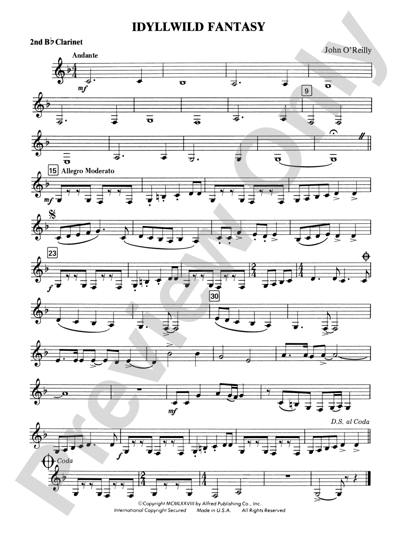 Idyllwild Fantasy: 2nd B-flat Clarinet