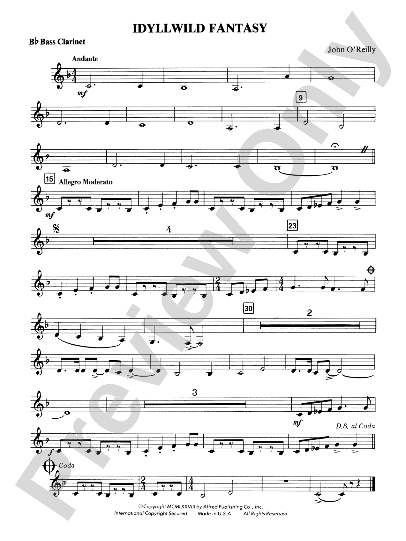 Idyllwild Fantasy: B-flat Bass Clarinet