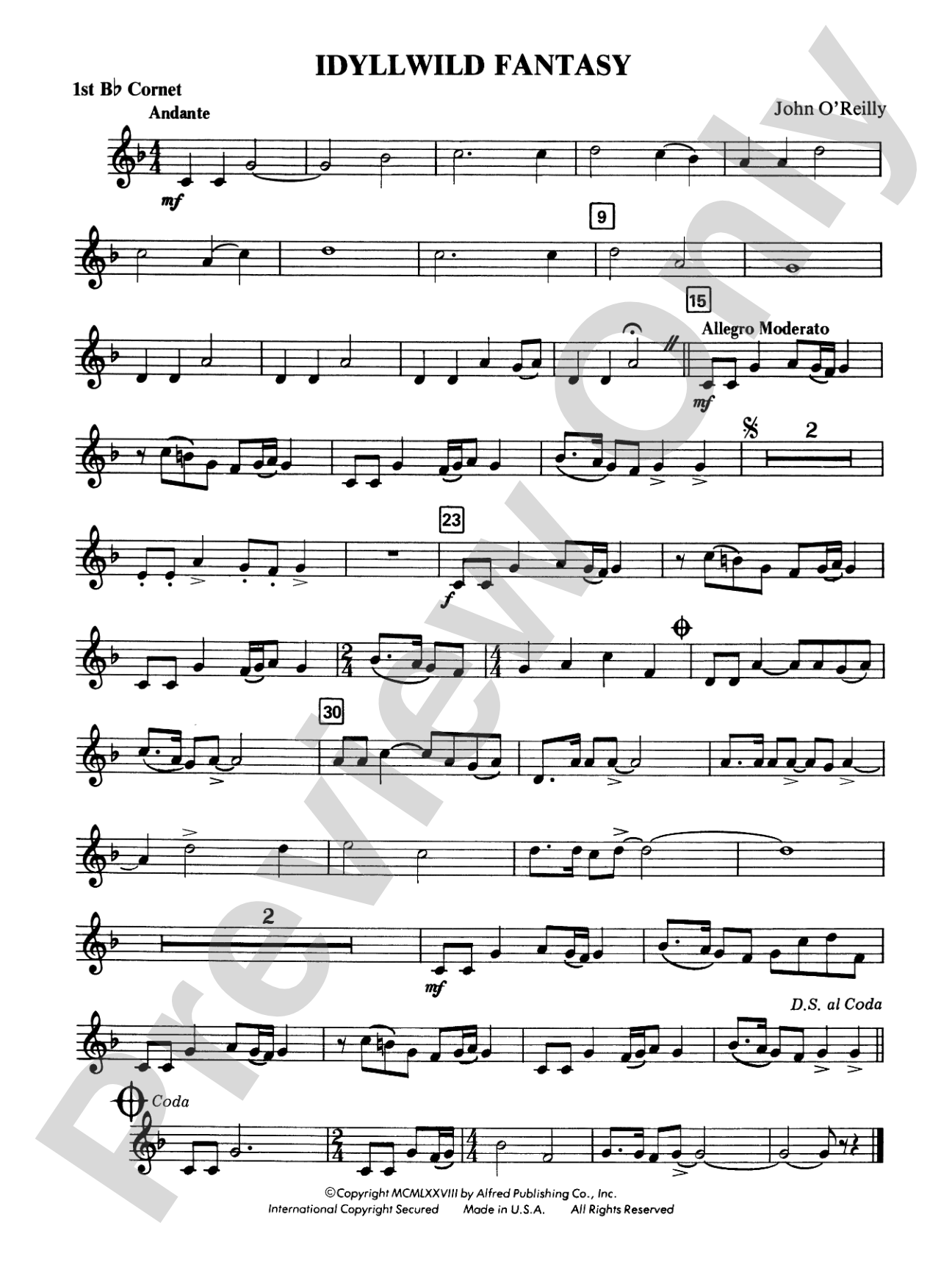 Idyllwild Fantasy: 1st B-flat Cornet