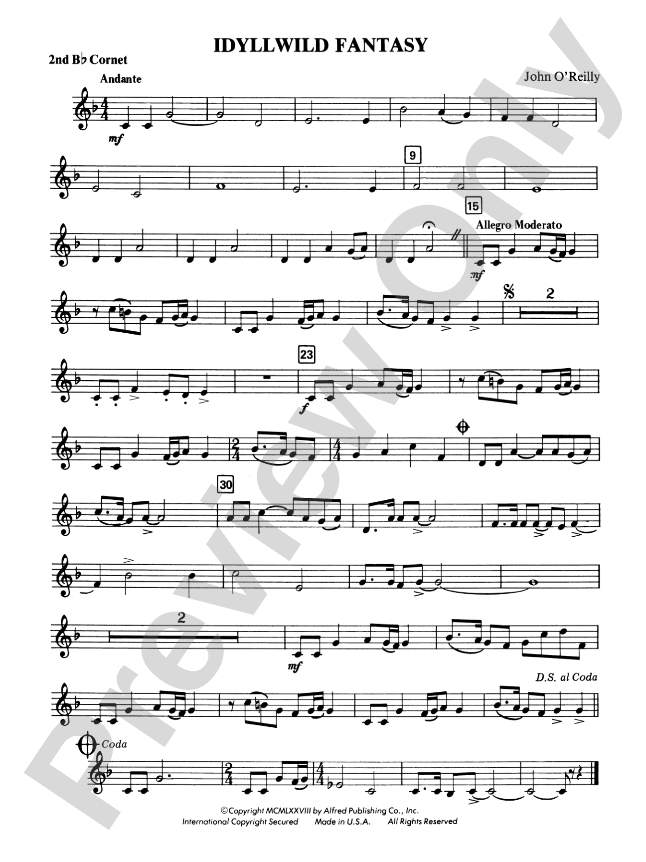 Idyllwild Fantasy: 2nd B-flat Cornet