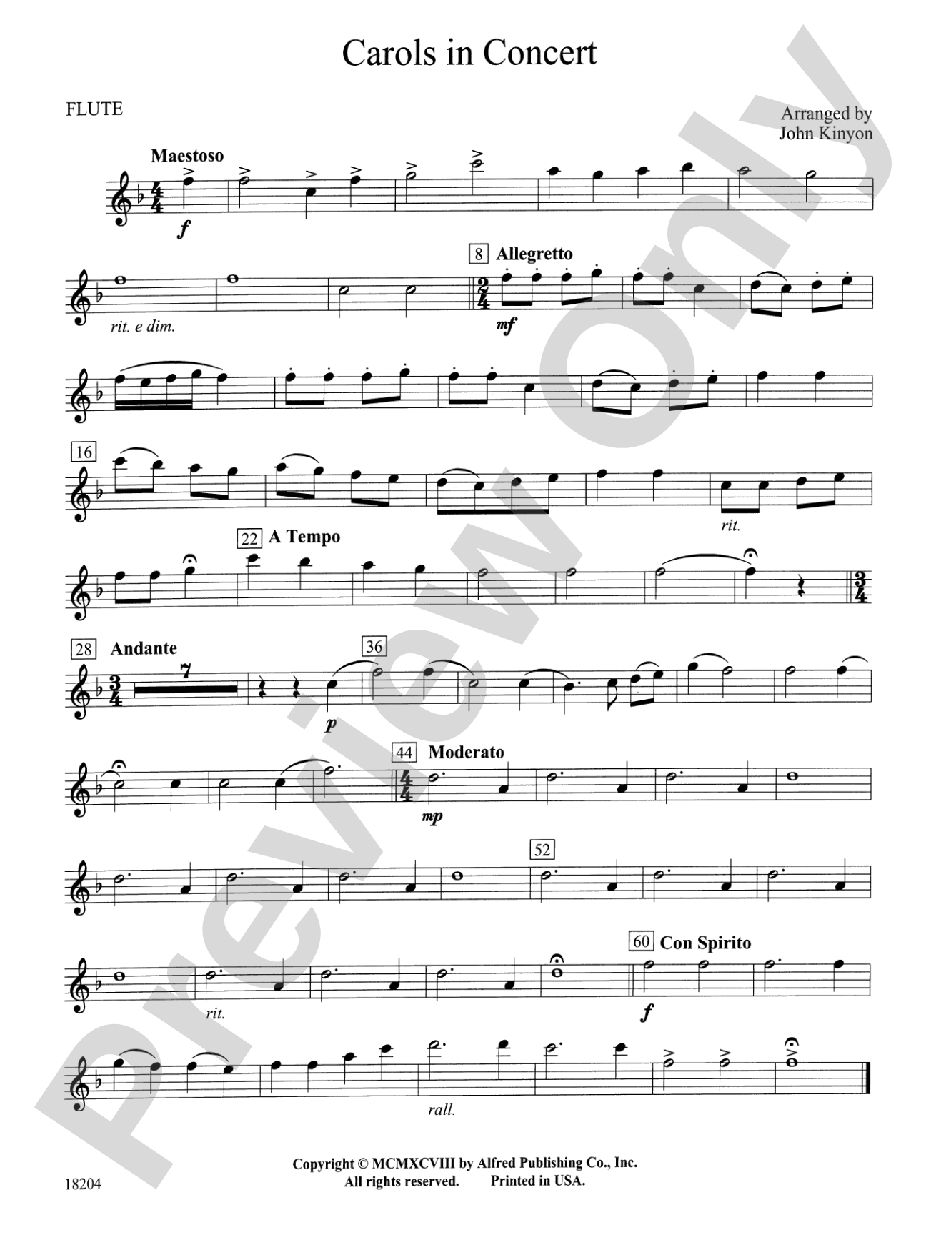 Carols in Concert: Flute