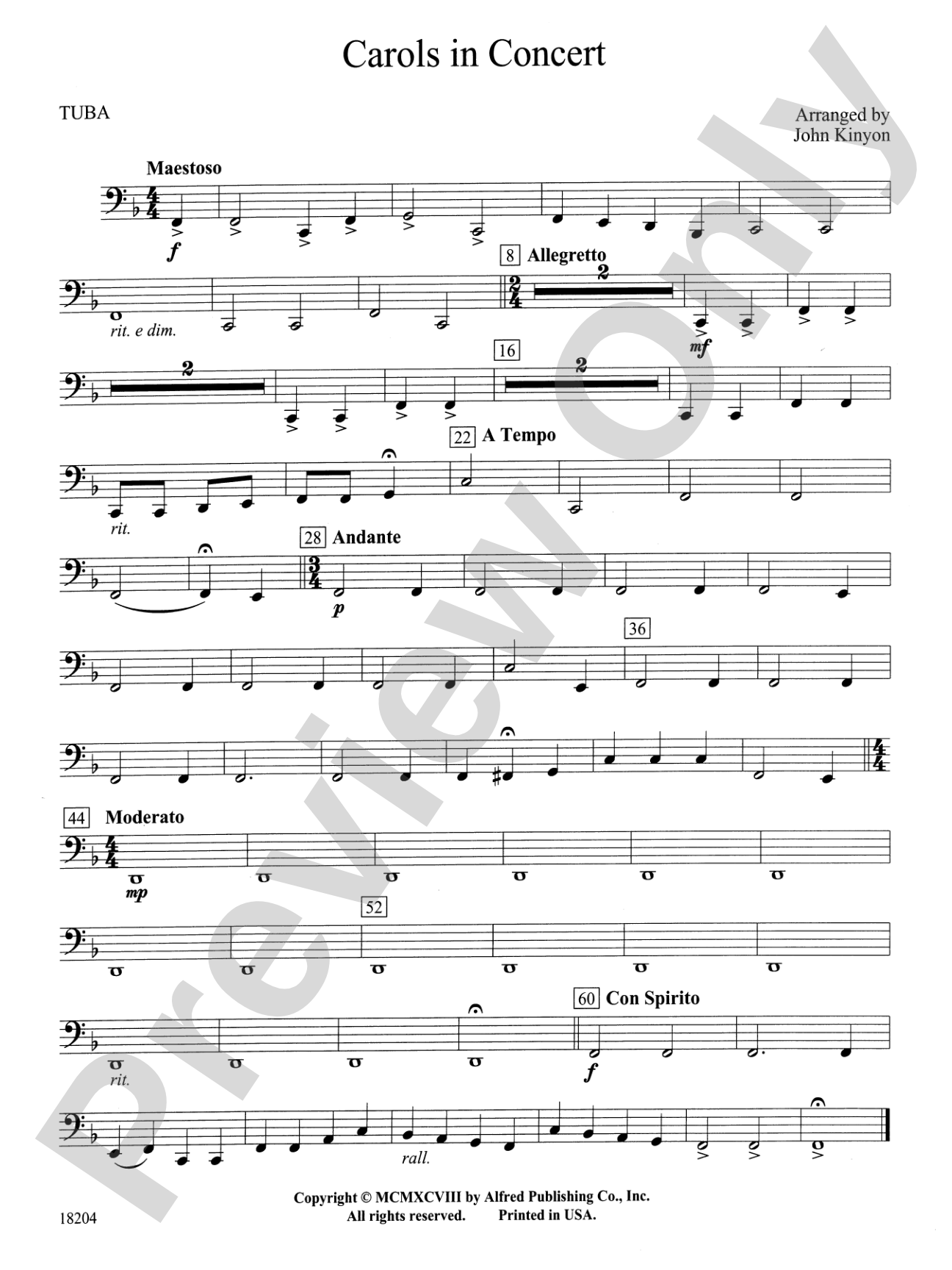 Carols in Concert: Tuba