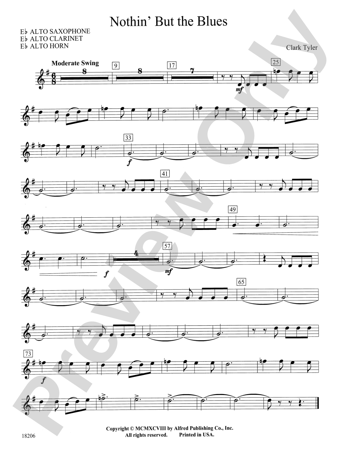Nothin' but the Blues: E-flat Alto Saxophone