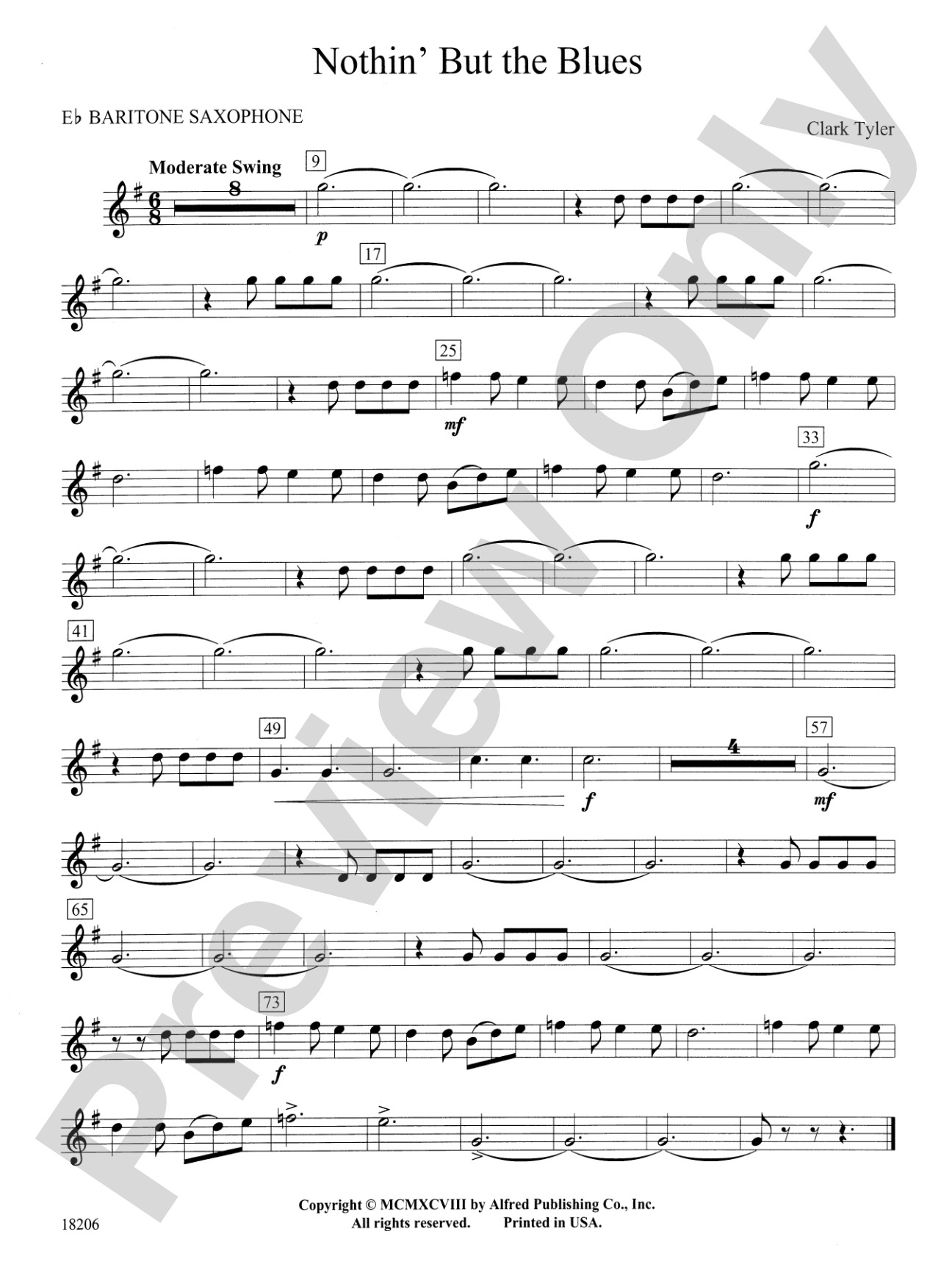 Nothin' but the Blues: E-flat Baritone Saxophone